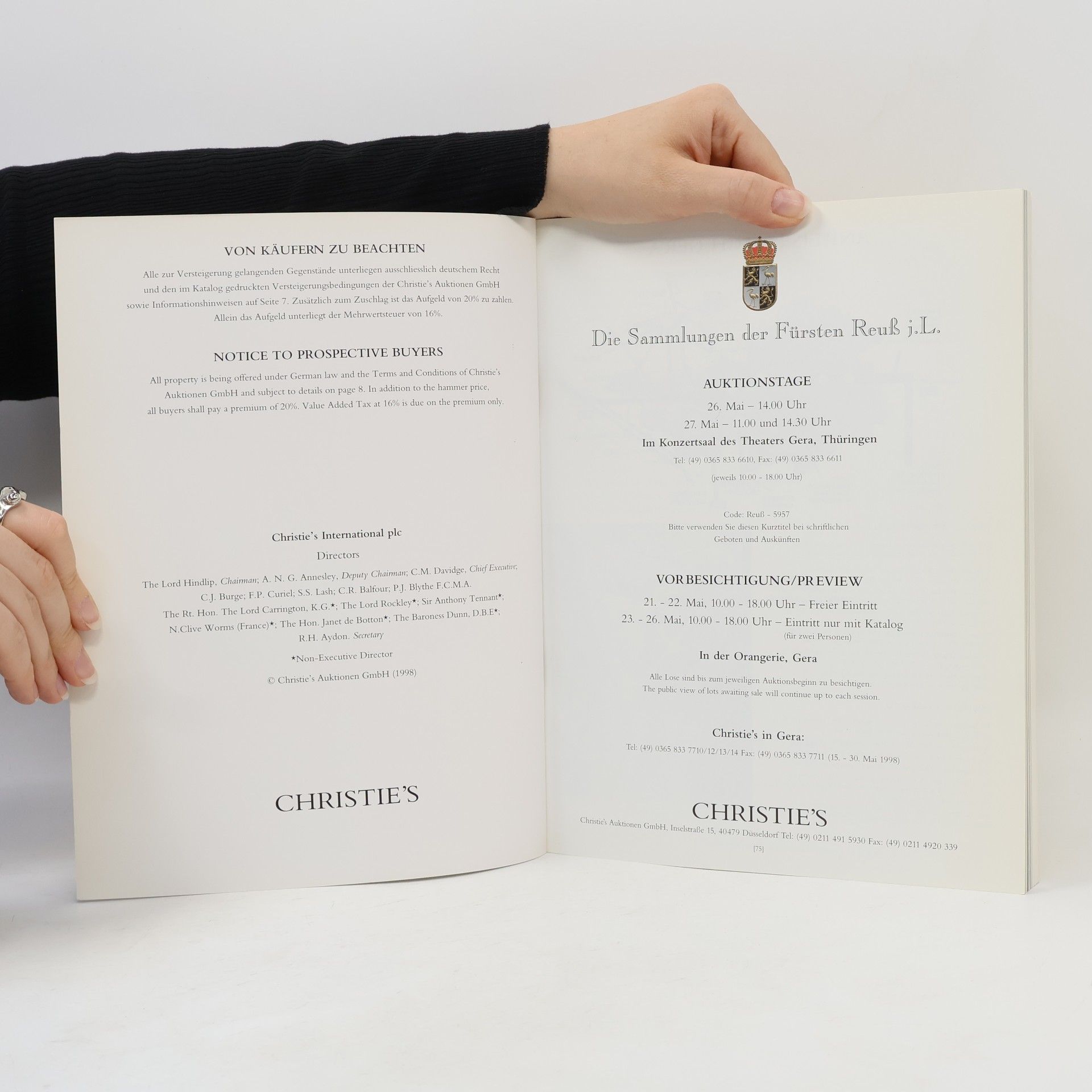 kolektiv Christie's. Die Sammlungen der Fürsten Reuß