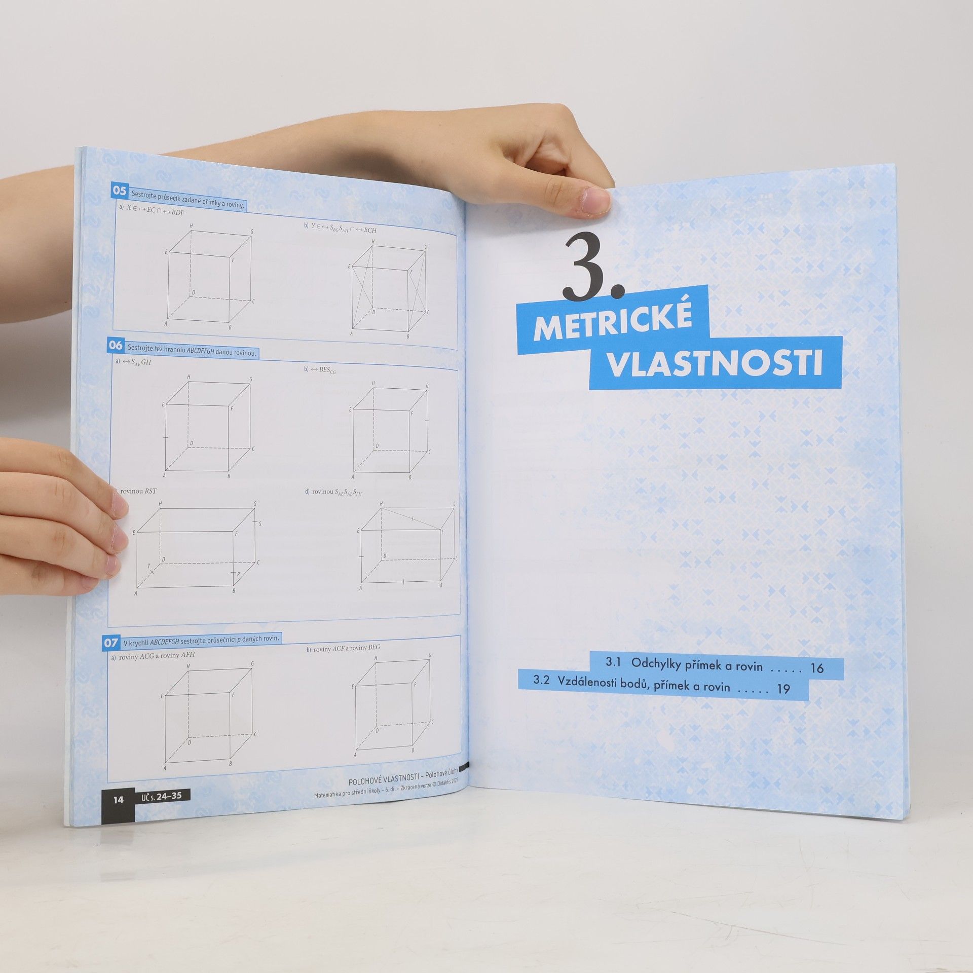 Jakub Mrázek Matematika pro střední školy, 6. díl, Stereometrie, pracovní sešit, zkrácená verze