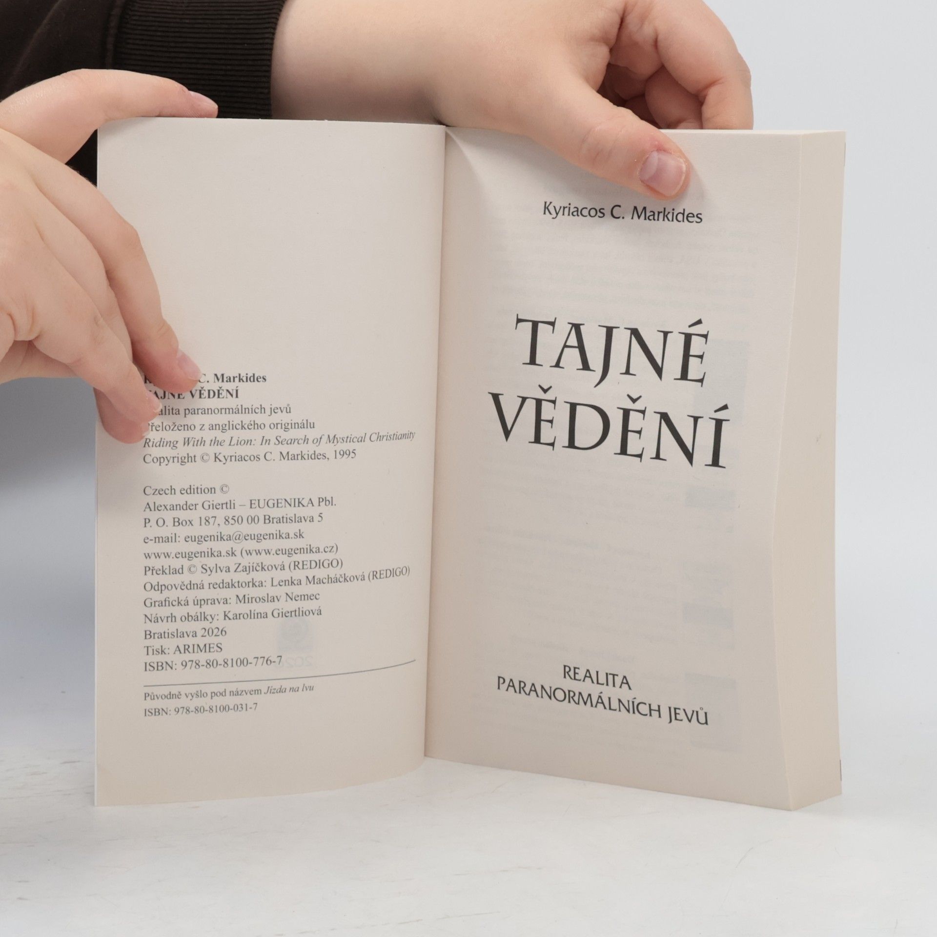 Markides Kyriacos C. Tajné Vědění