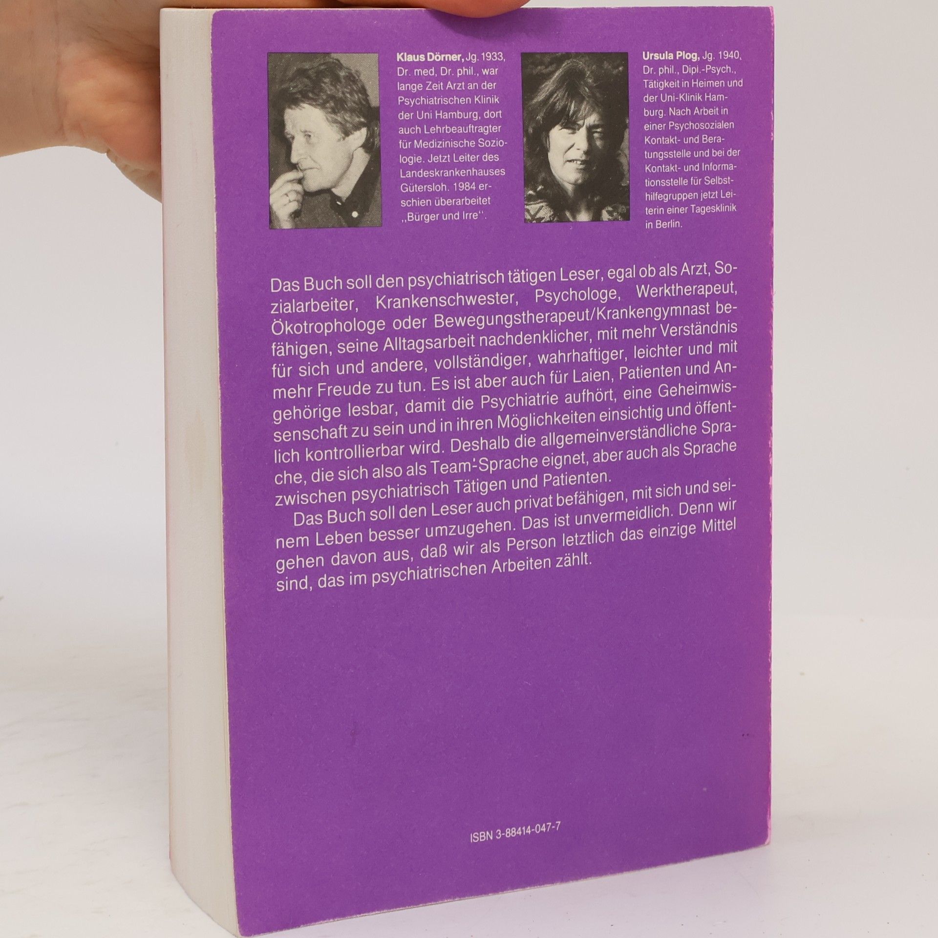 Klaus Dörner Irren ist menschlich : Lehrbuch der Psychiatrie
