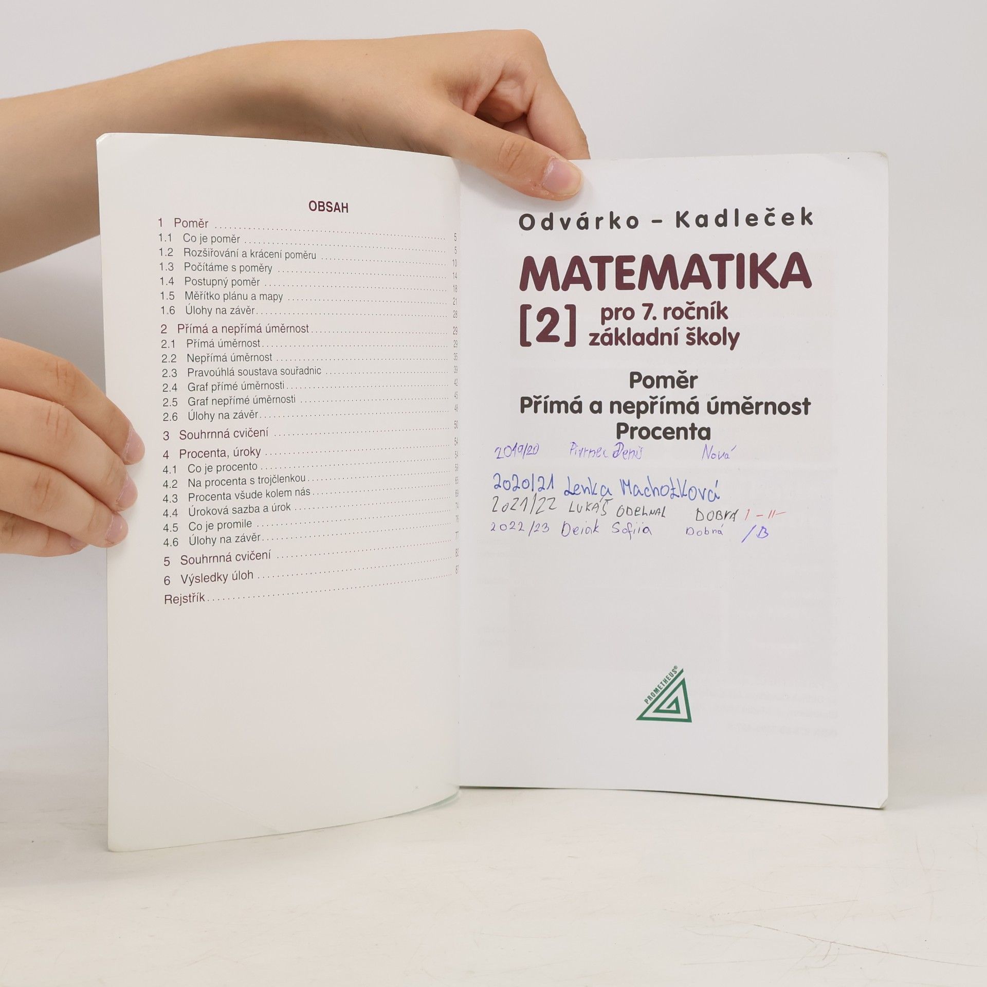 Oldřich Odvárko Matematika pro 7.ročník základní školy 2.díl