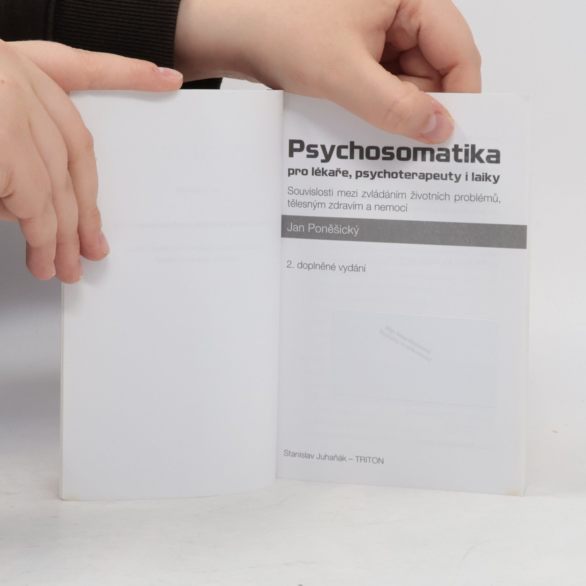 Jan Poněšický Psychosomatika pro lékaře, psychoterapeuty i laiky