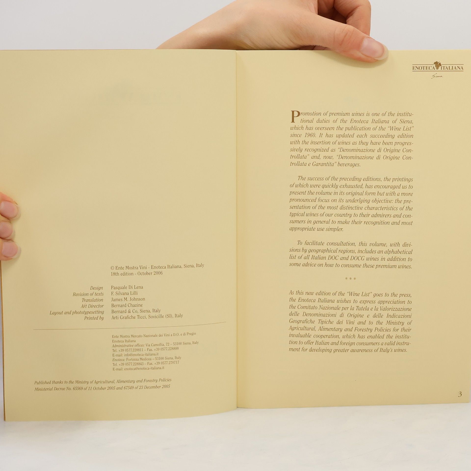 Kolektiv autorů The List of DOC and DOCG Wines (18th Edition)