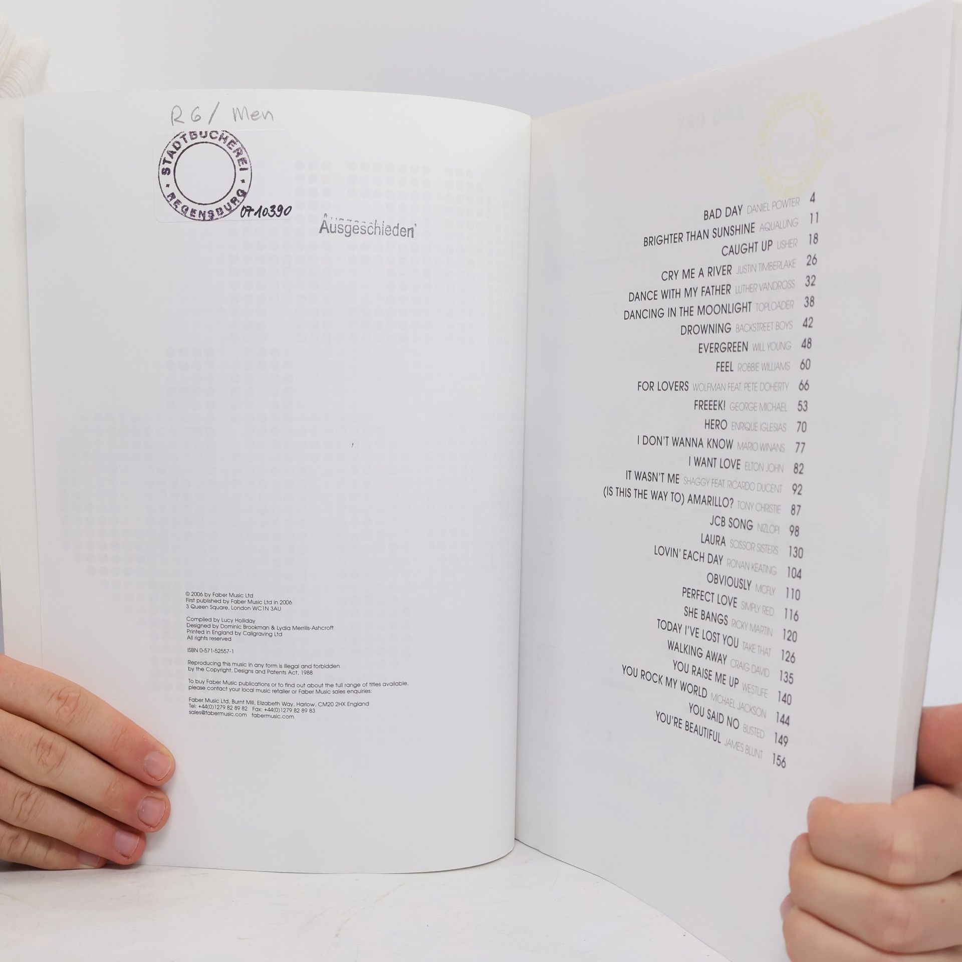 James Blunt PVG Songbook: Men of Pop