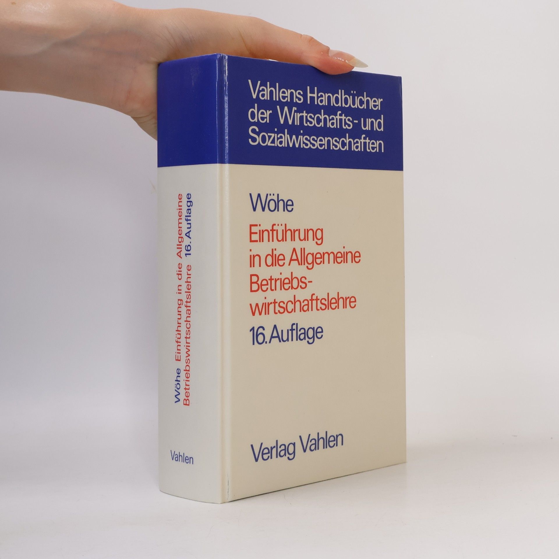 Günter Wöhe Einführung in die allgemeine betriebswirtschaftslehre