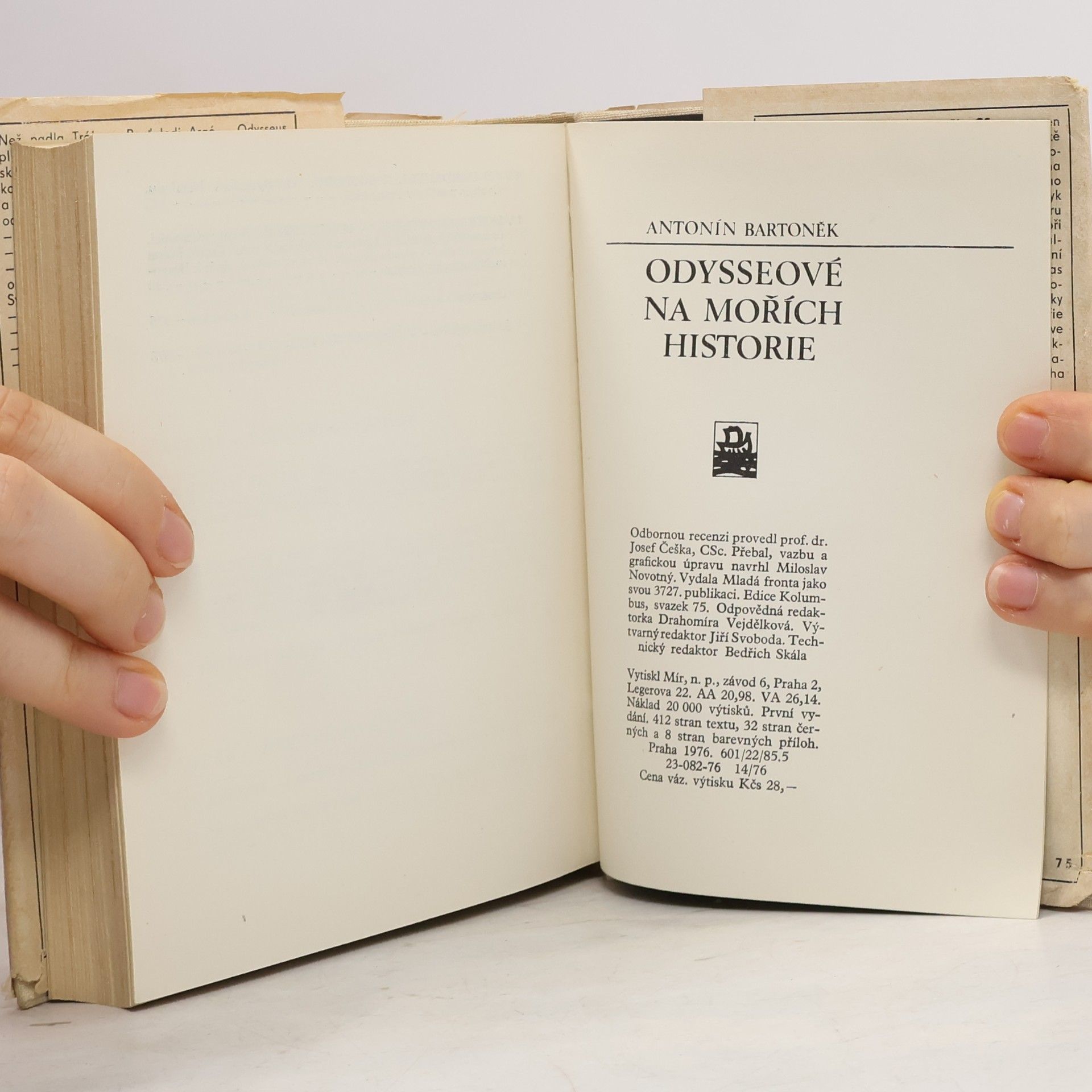 Antonín Bartoněk Odysseové na mořích historie