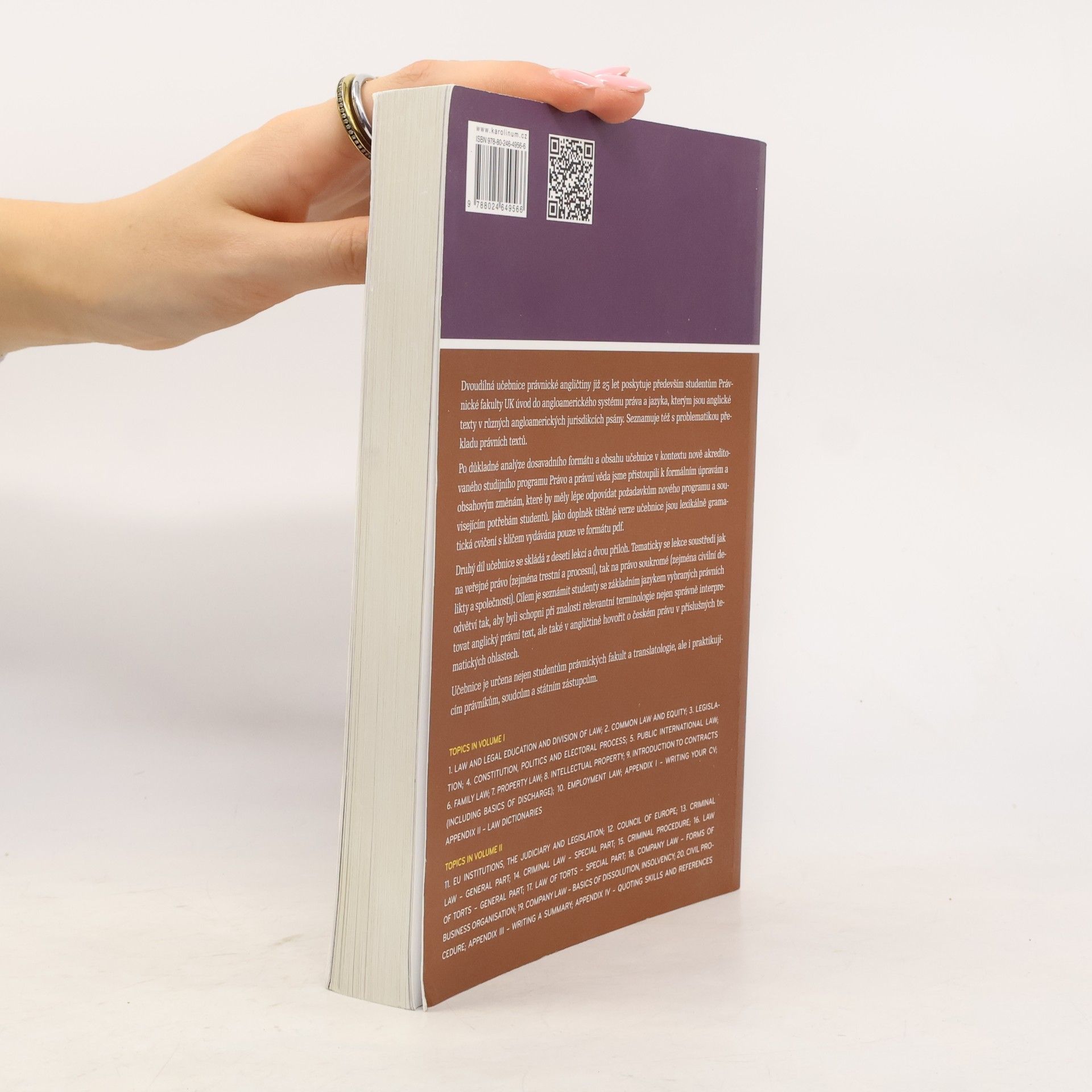 Univerzita Karlova Introduction to legal English : 2020. Volume II