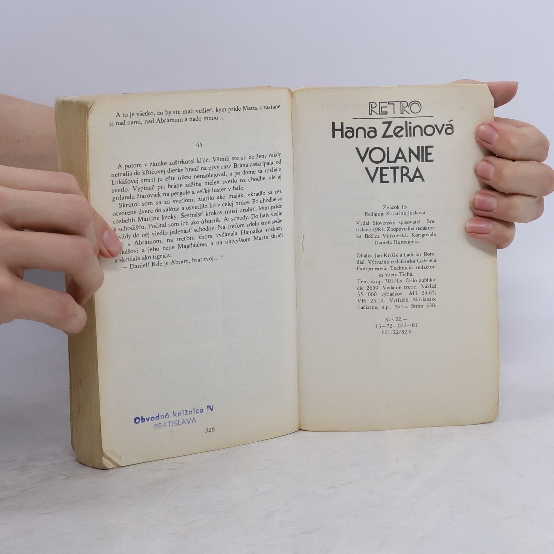 Hana Zelinová Volanie vetra