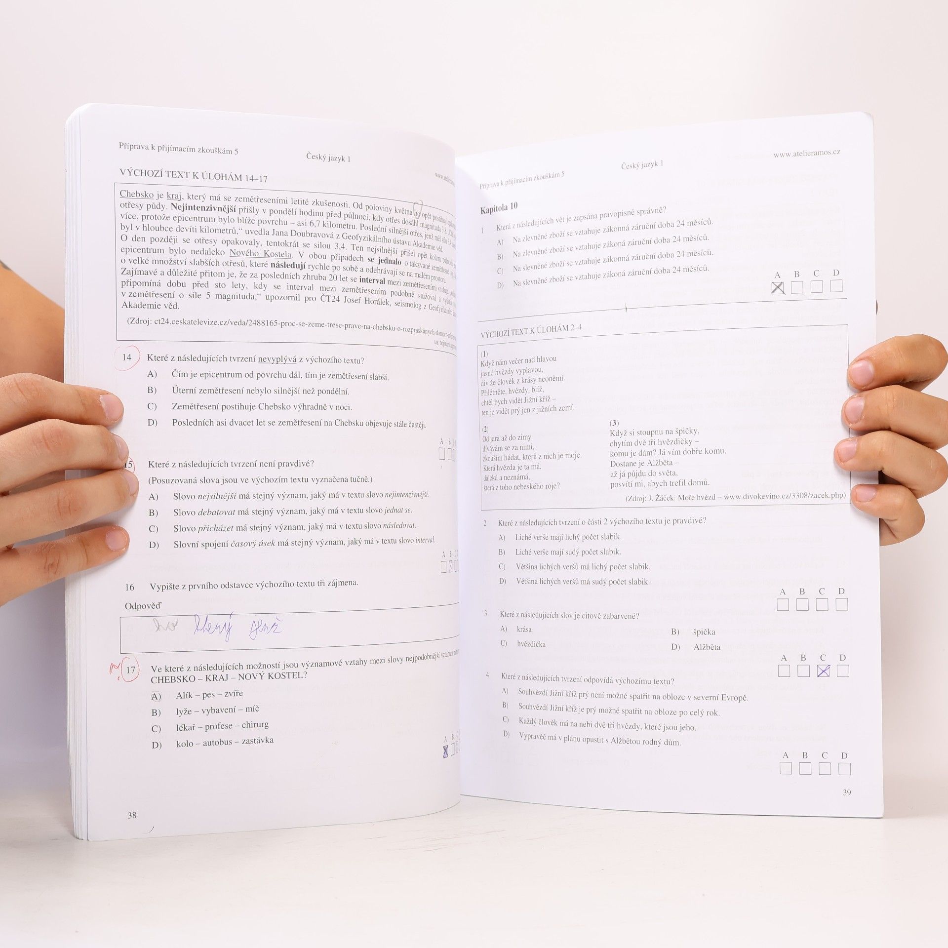 Petra Koktavá Příprava k přijímacím zkouškám na osmiletá gymnázia. Český jazyk a matematika 1