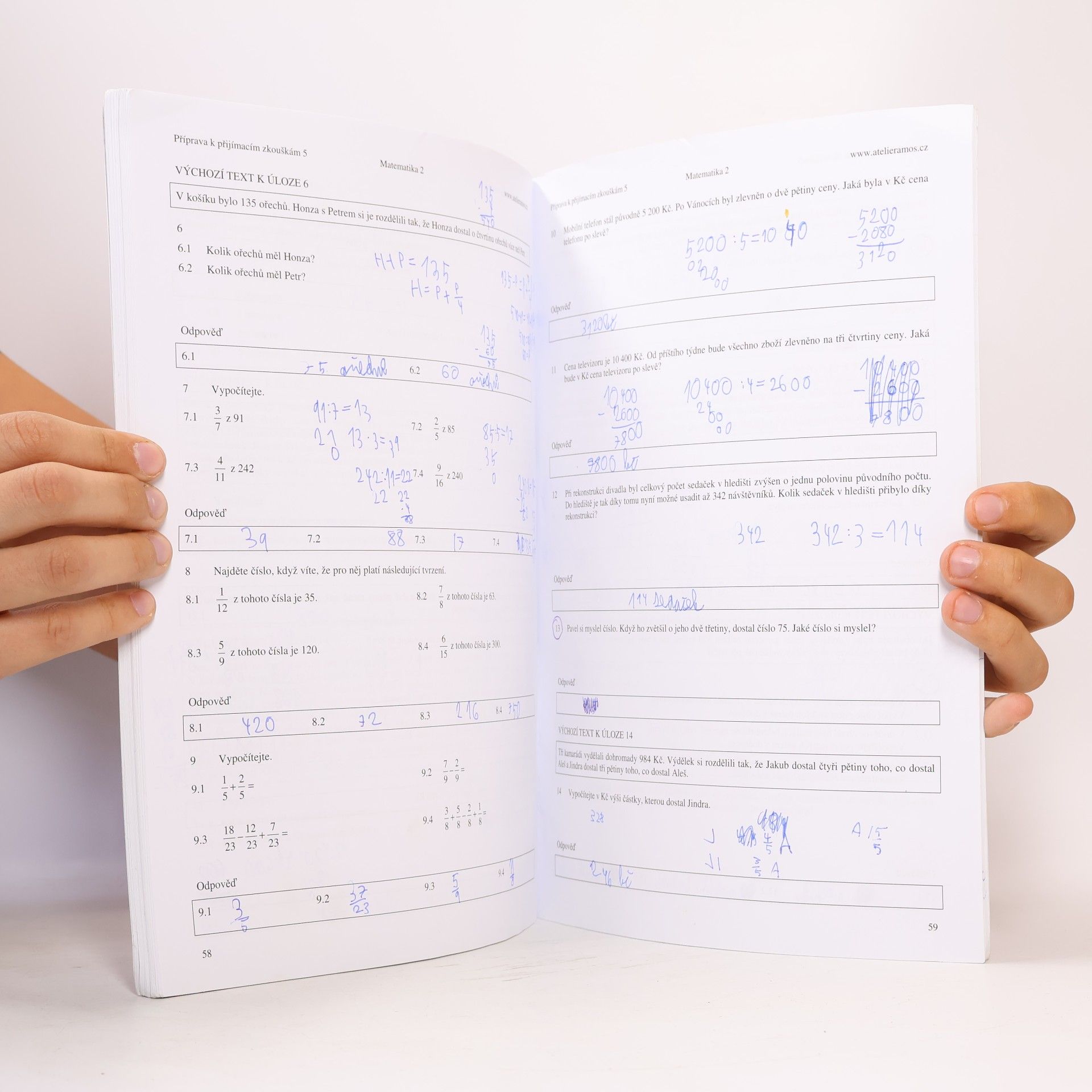 Kolektiv autorů Příprava k přijímacím zkouškám na osmiletá gymnázia. Český jazyk a matematika 2