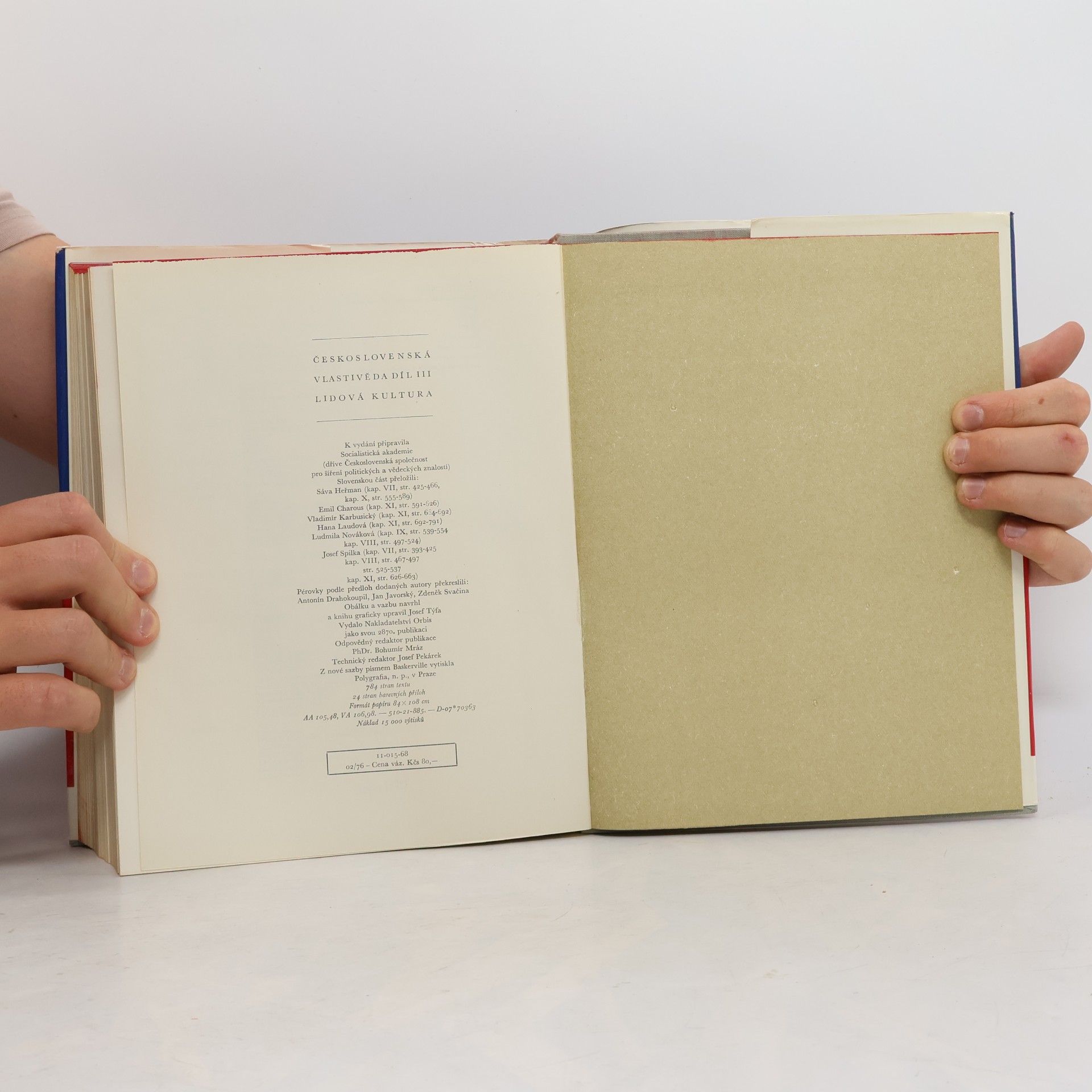 Various authors Československá vlastivěda díl III. Lidová kultura