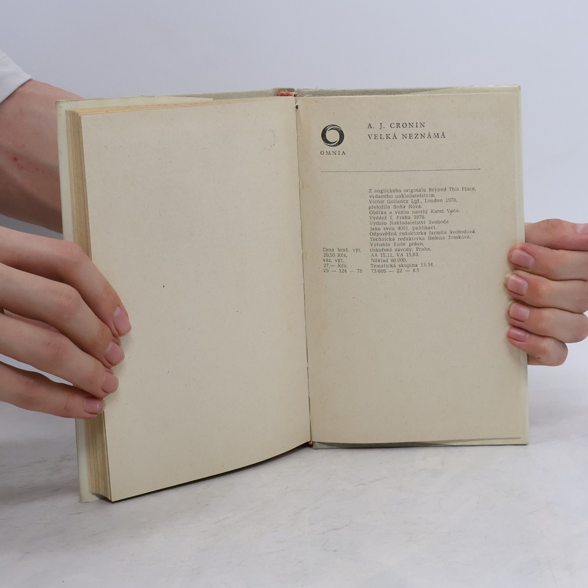 A. J. Cronin Velká neznámá