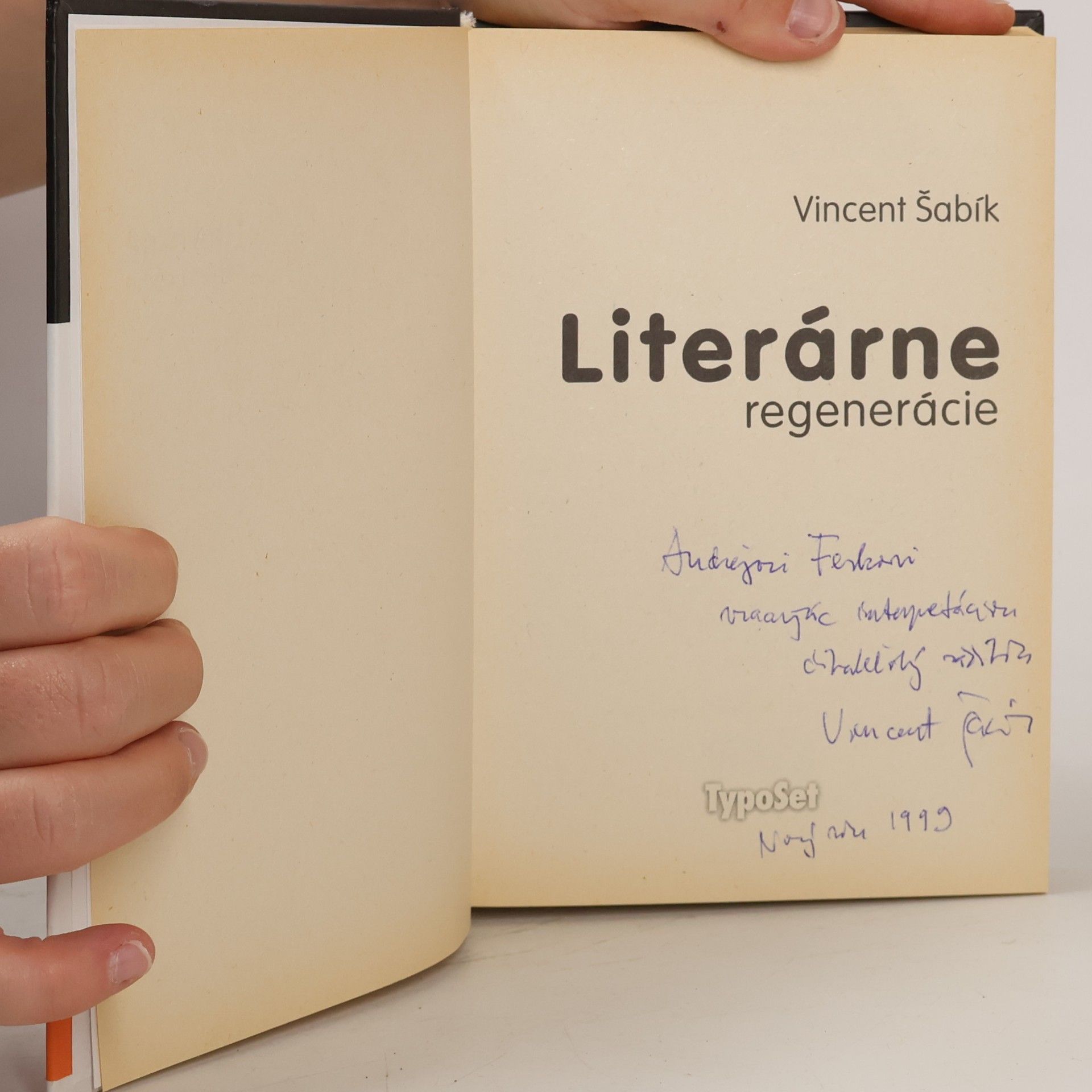 Vincent Šabík Literárne regenerácie