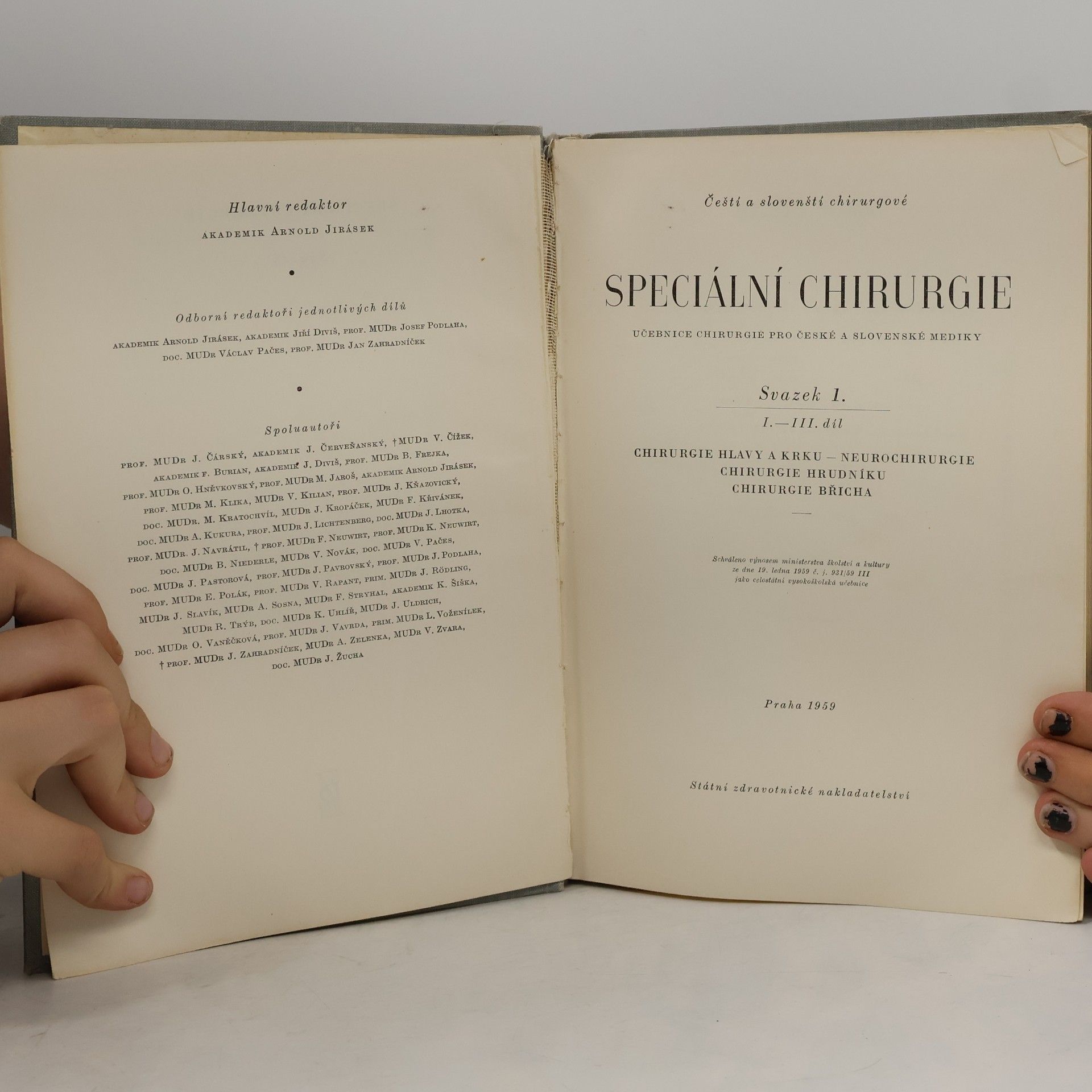 Arnold Jirásek Speciální chirurgie I.