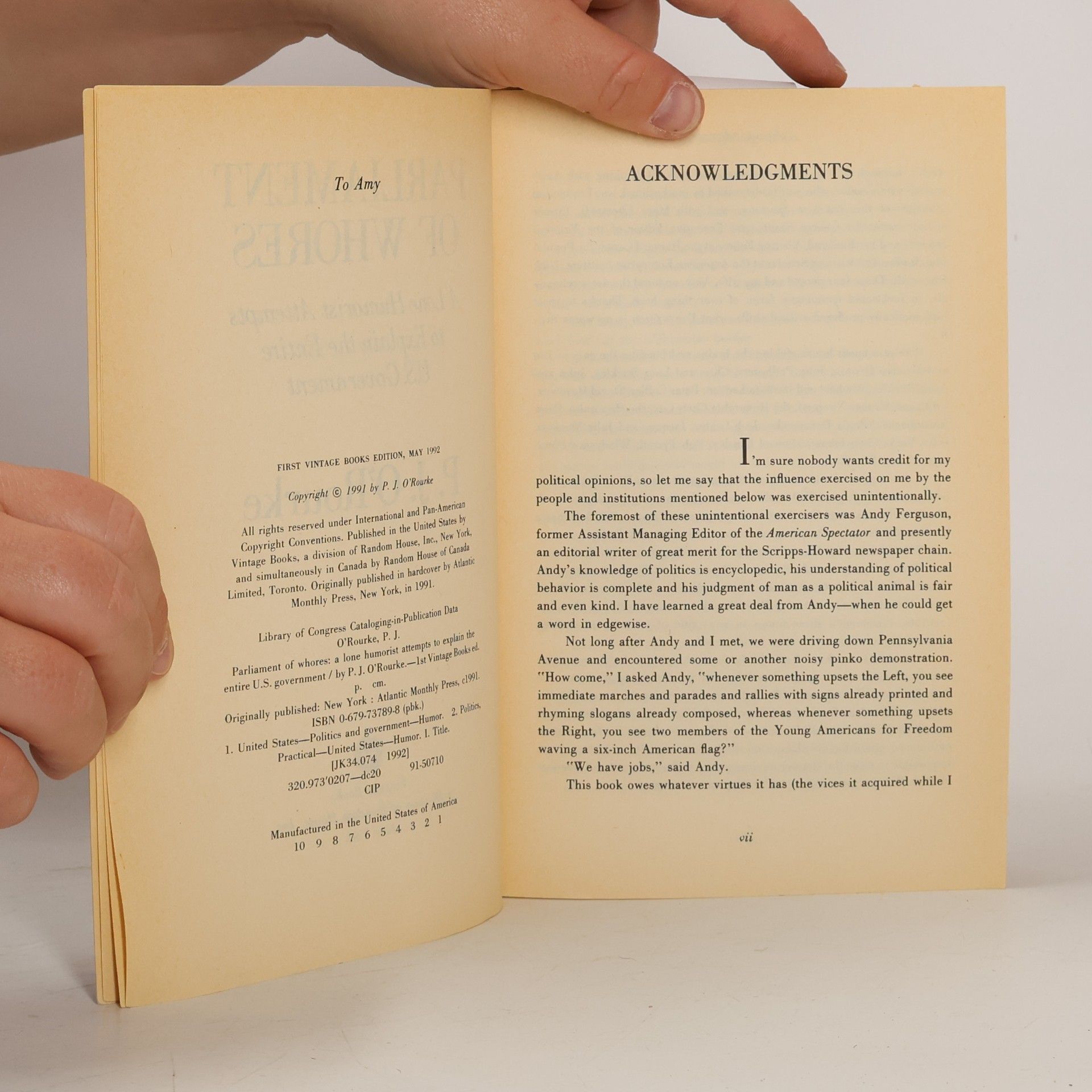 P. J. O. Rourke Parliament of Whores