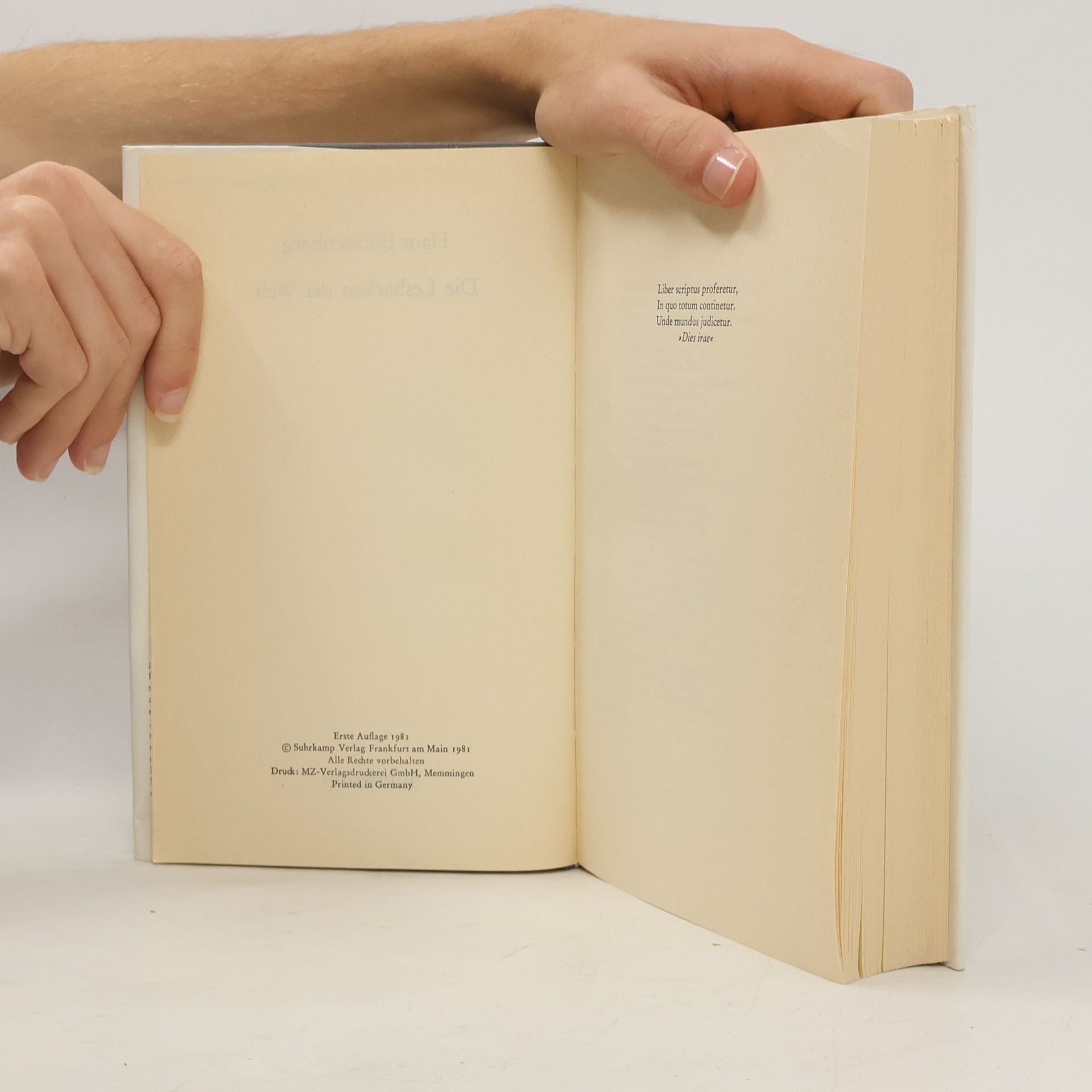 Hans Blumenberg Die Genesis der kopernikanischen Welt