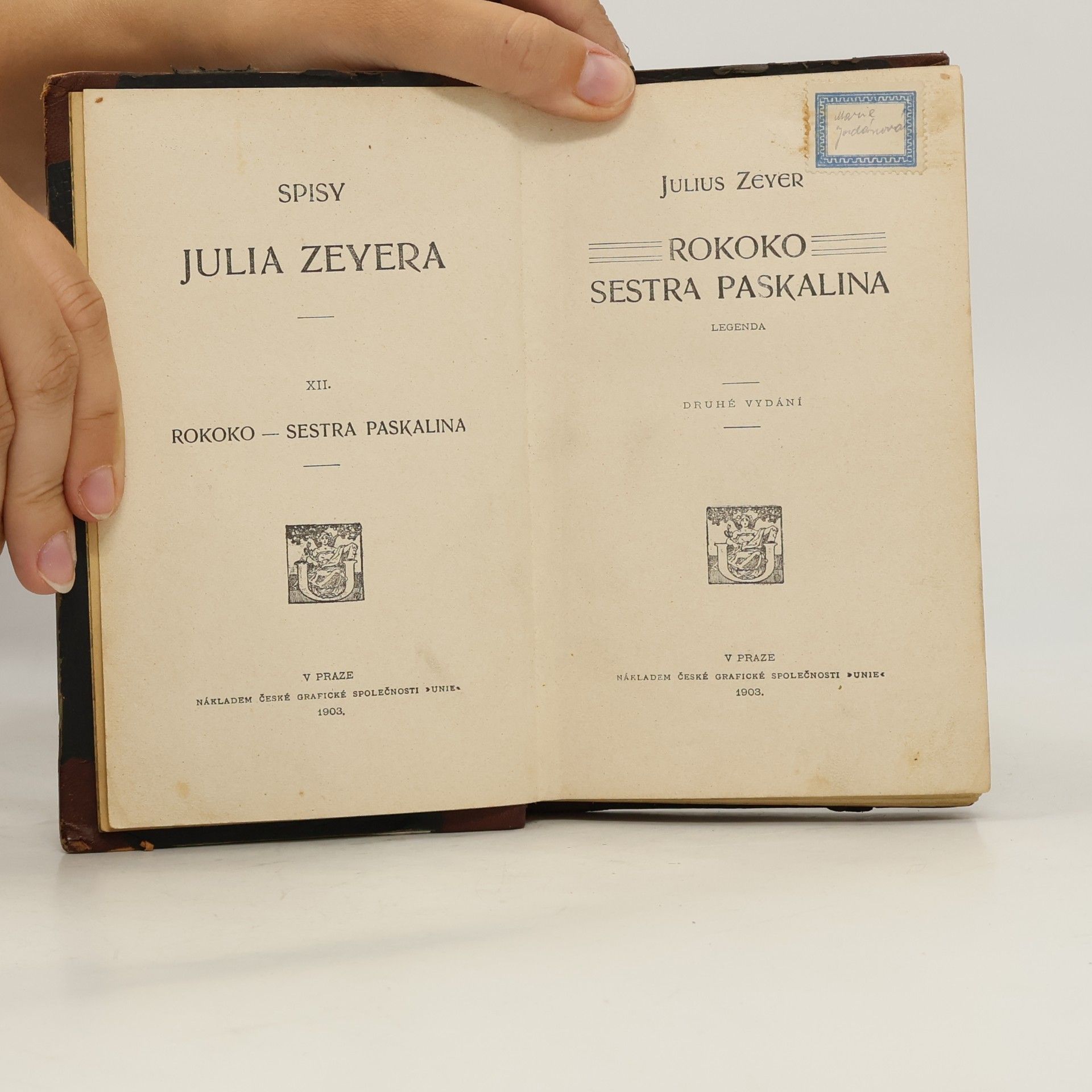 Julius Zeyer Rokoko. Sestra Paskalina