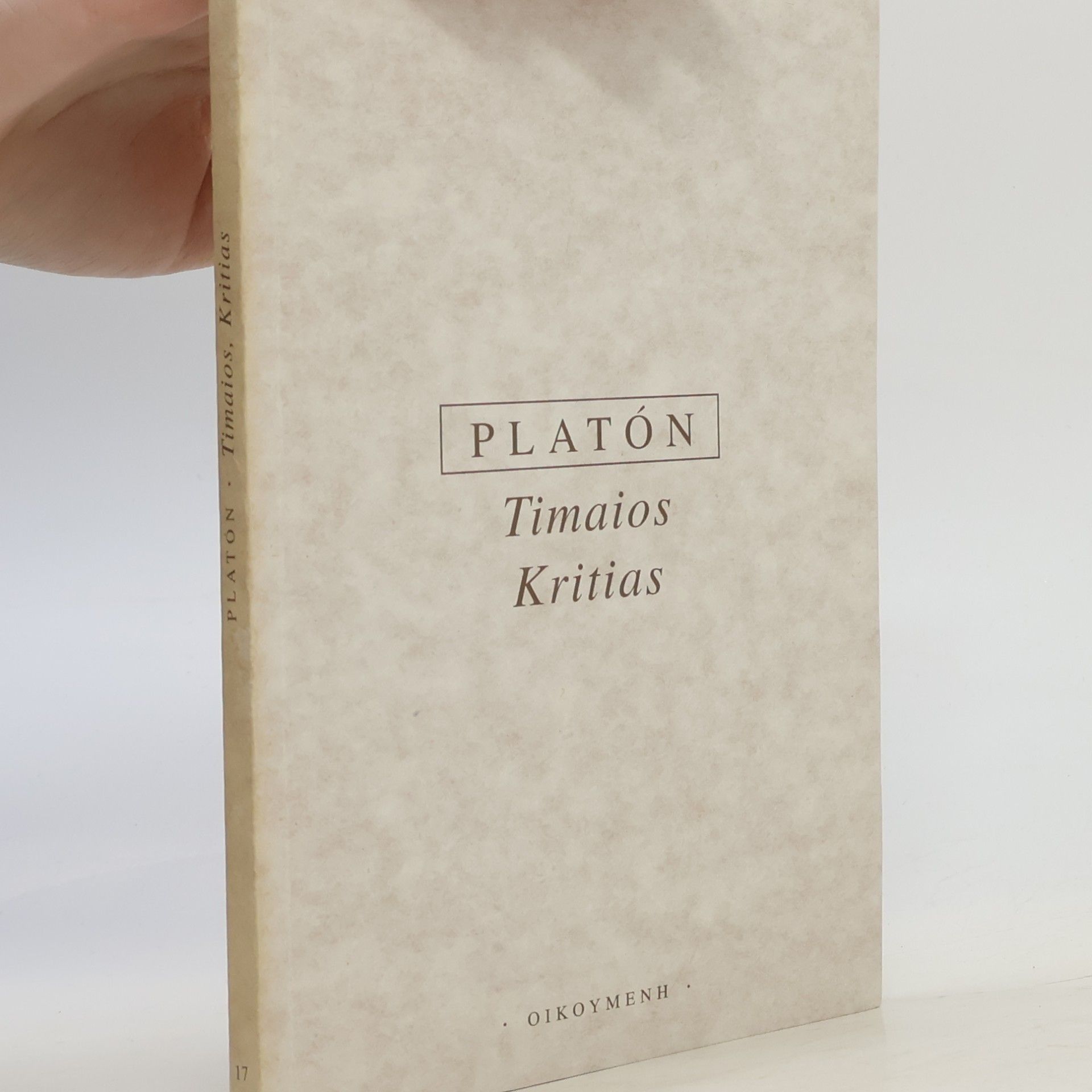 Platon Timaios ; Kritias