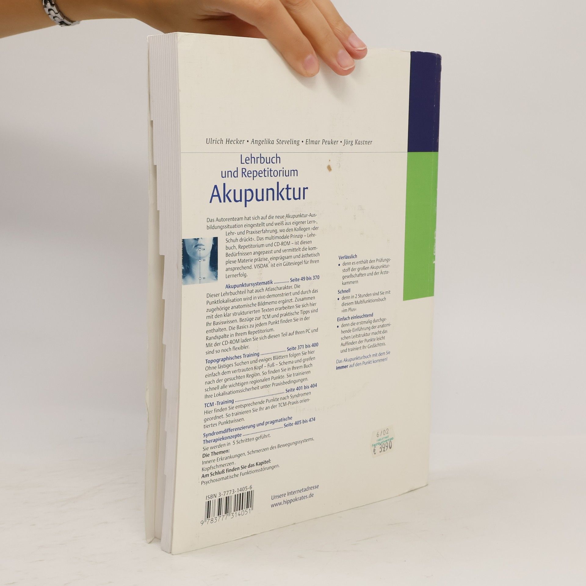 Hans-Ulrich Hecker Lehrbuch und Repetitorium Akupunktur