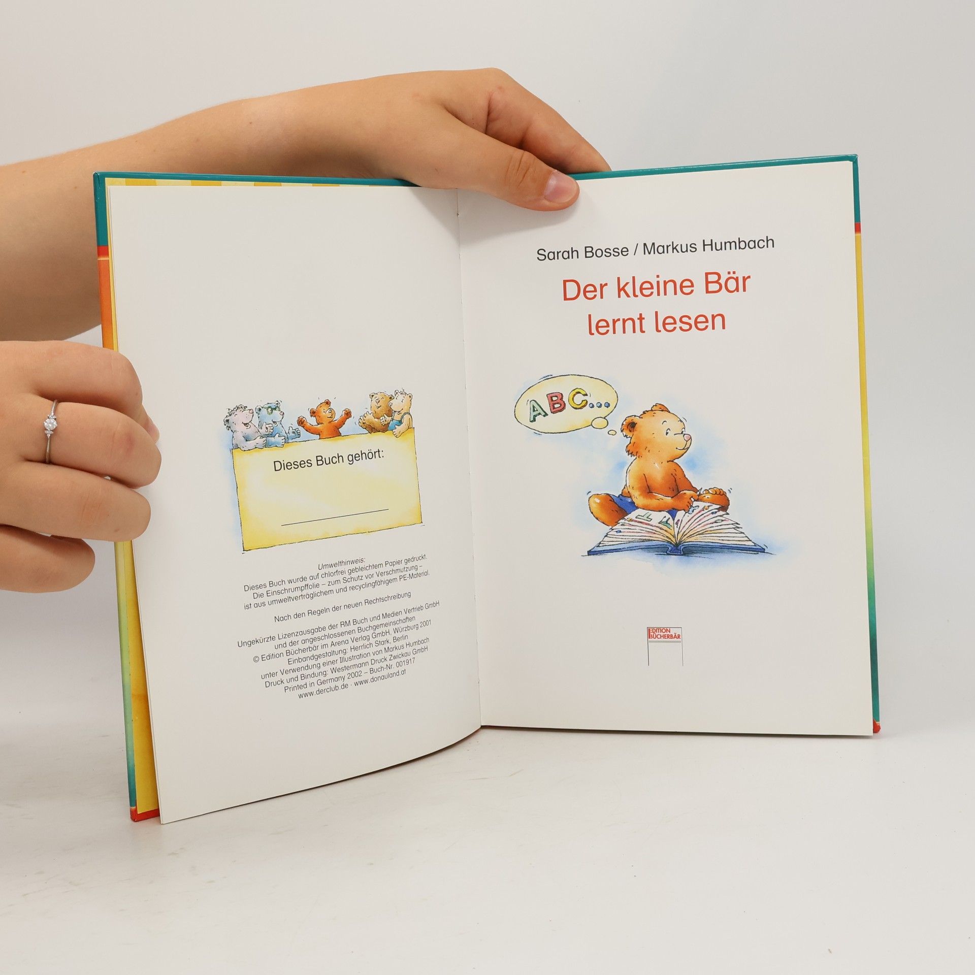 Sarah Bosse Der kleine Bär lernt lesen