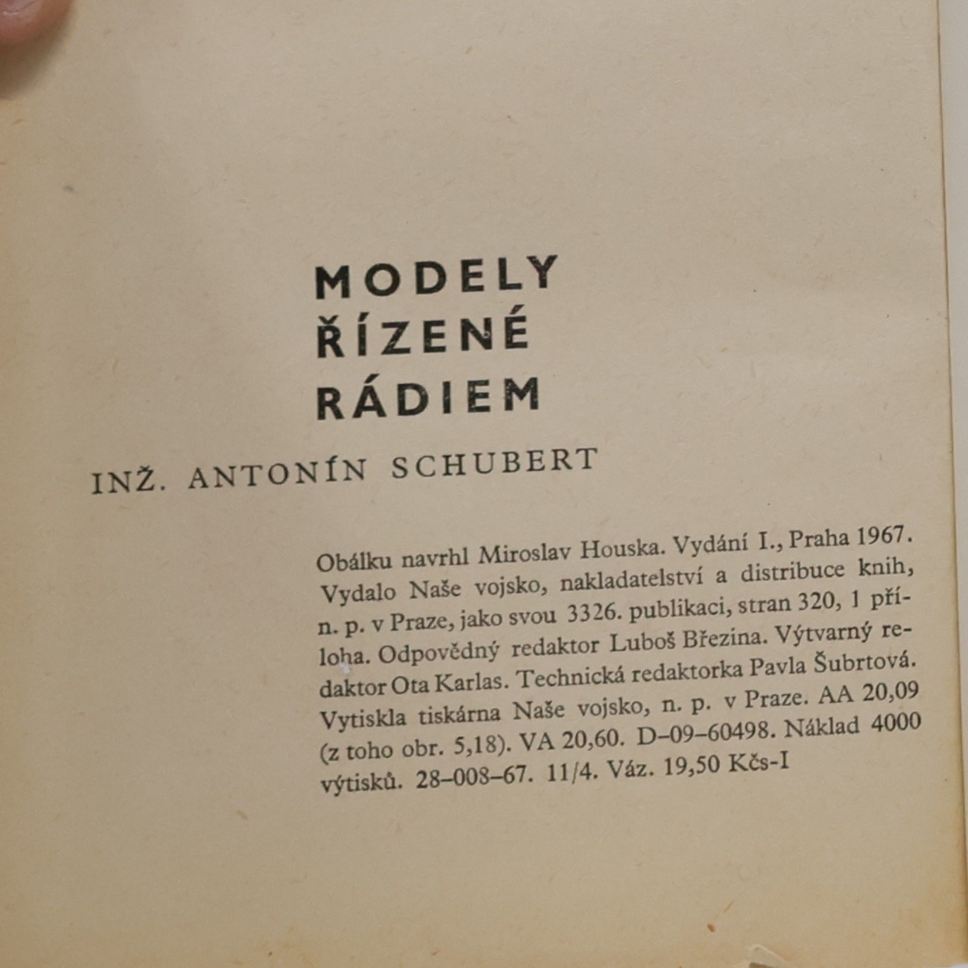 Antonín Schubert Modely řízené rádiem