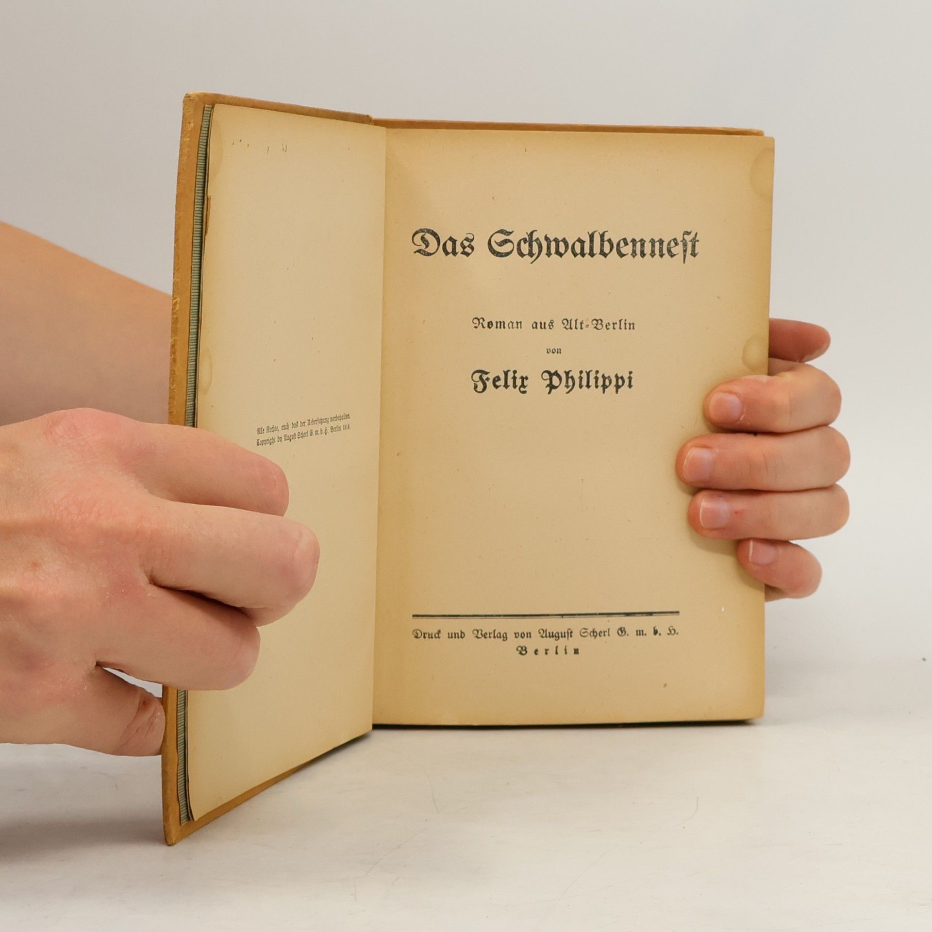 Felix Philippi Das Schwalbennest