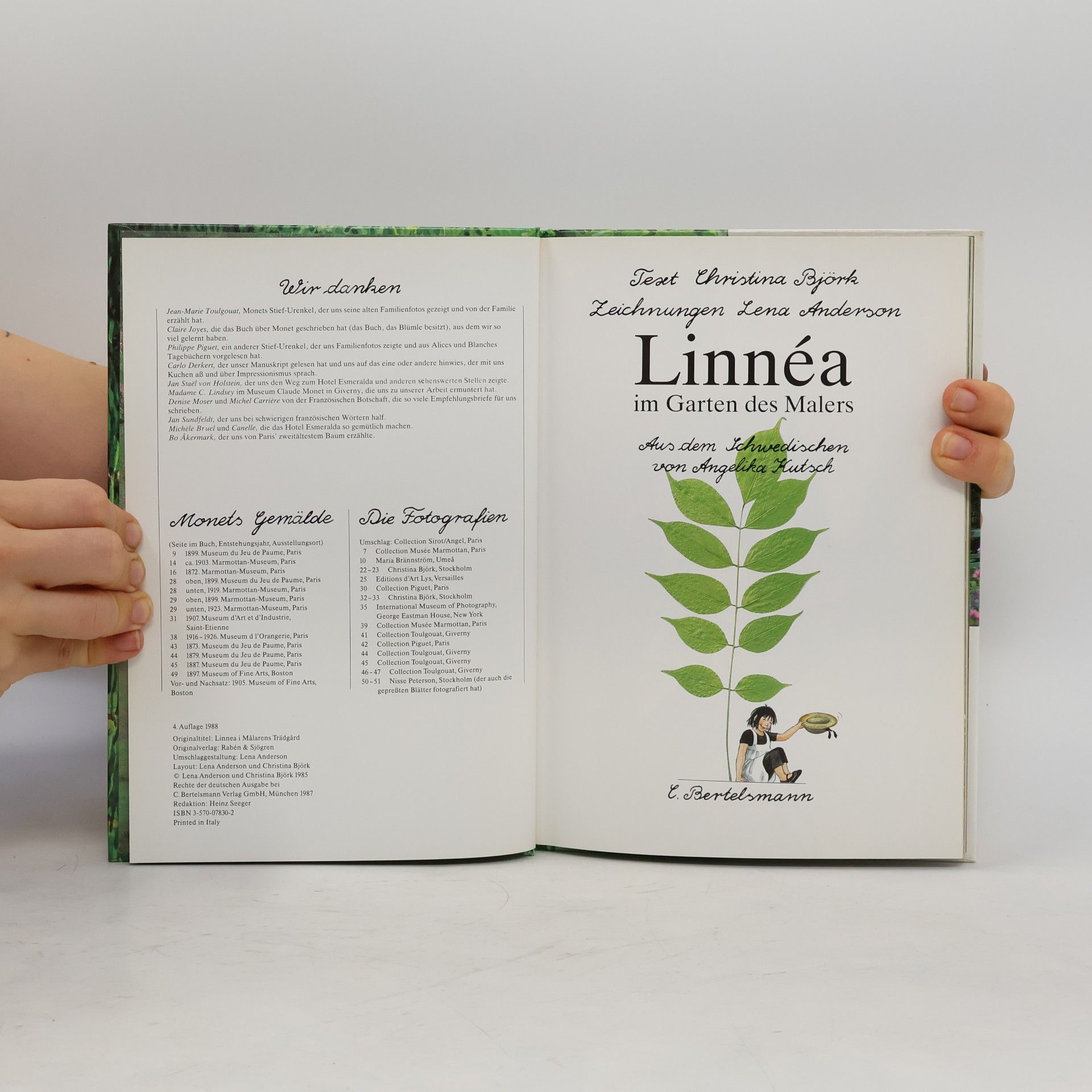 Lena Anderson Linnéa im garten des Malers