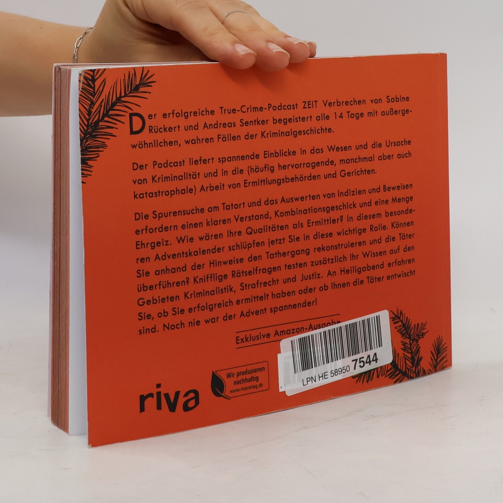 Kolektiv autorů ZEIT Verbrechen – Der Adventskalender. Exklusive Amazon-Ausgabe. Softcover. Löse einen Kriminalfall bis Heiligabend