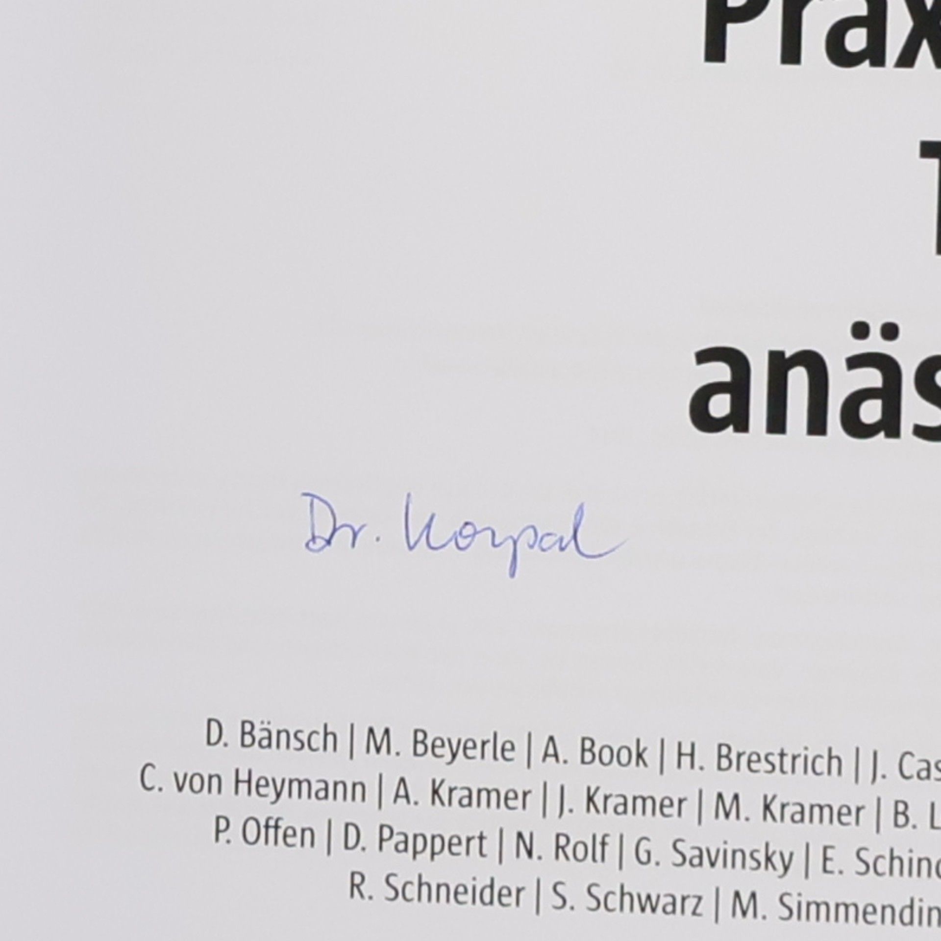 Thoralf Kerner Praxisbuch Thoraxanästhesie