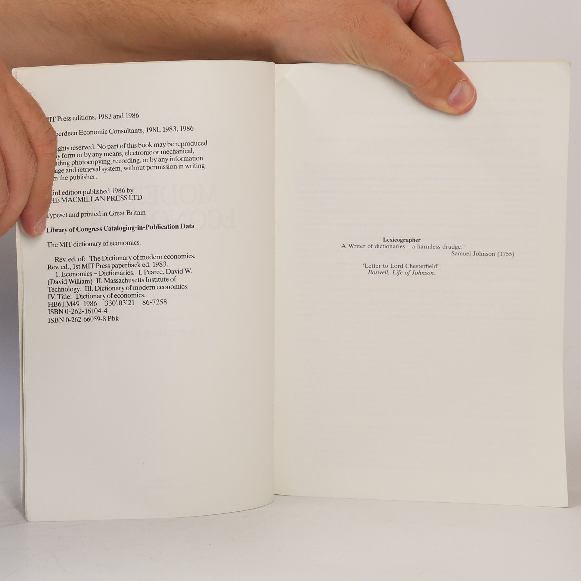 Autorenkollektiv The MIT Dictionary of Modern Economics