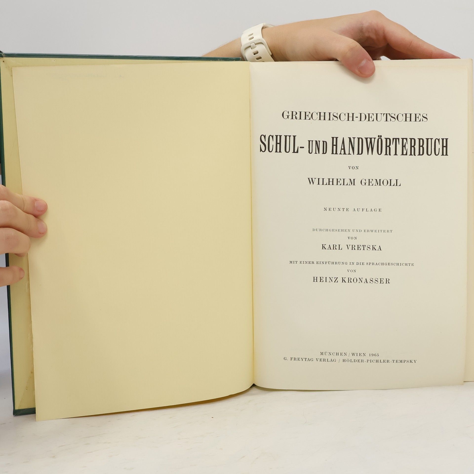 Wilhelm Gemoll Griechisch-deutsches Schulwörterbuch und Handwörterbuch
