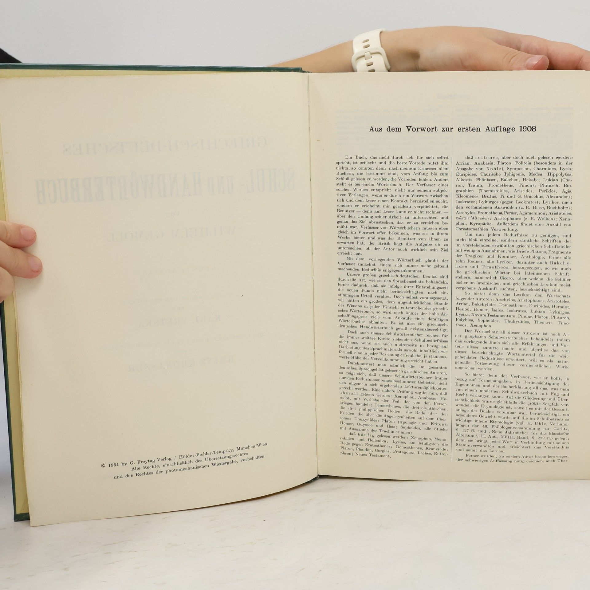 Wilhelm Gemoll Griechisch-deutsches Schulwörterbuch und Handwörterbuch