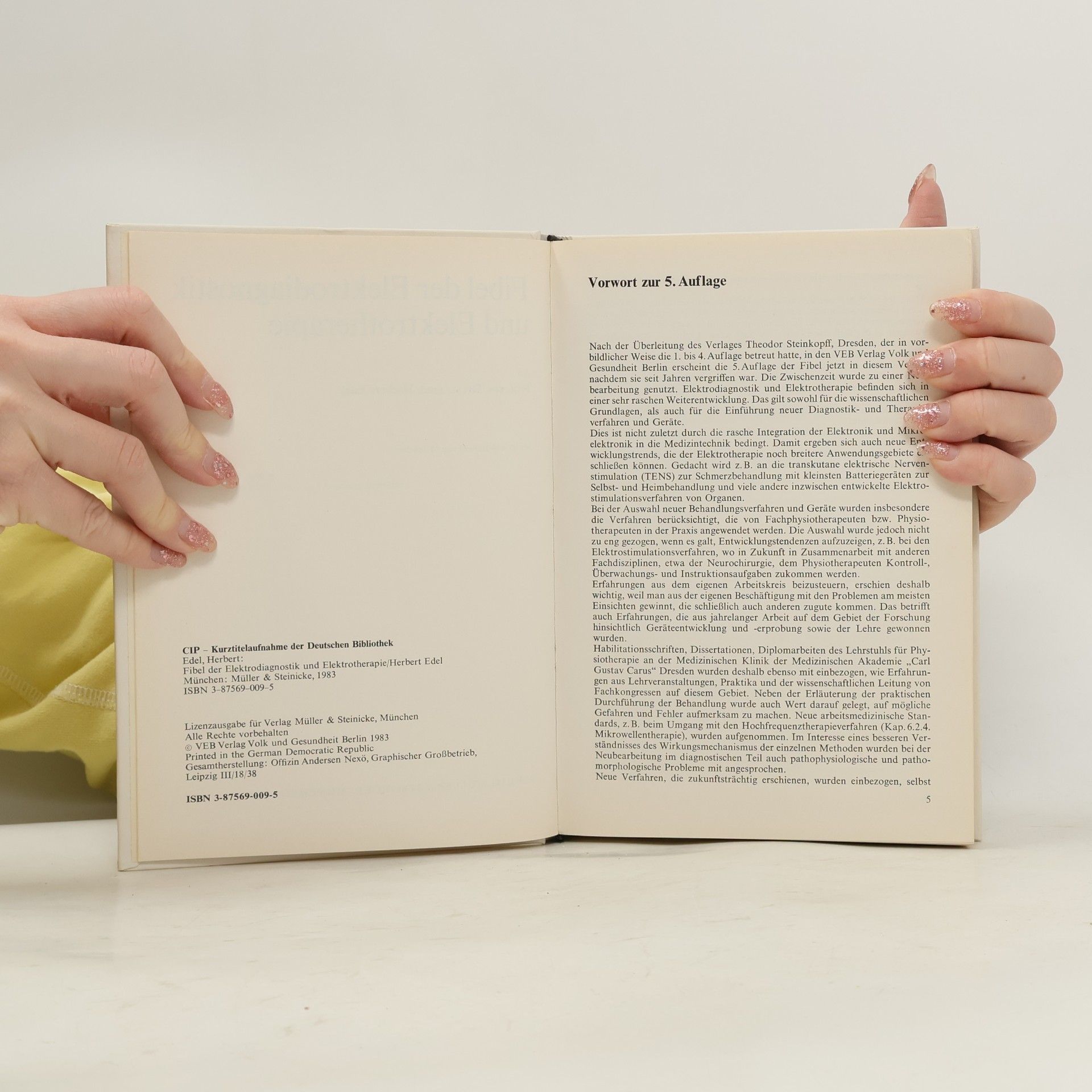 Herbert Edel Fibel der Elektrodiagnostik und Elektrotherapie - 5. Auflage