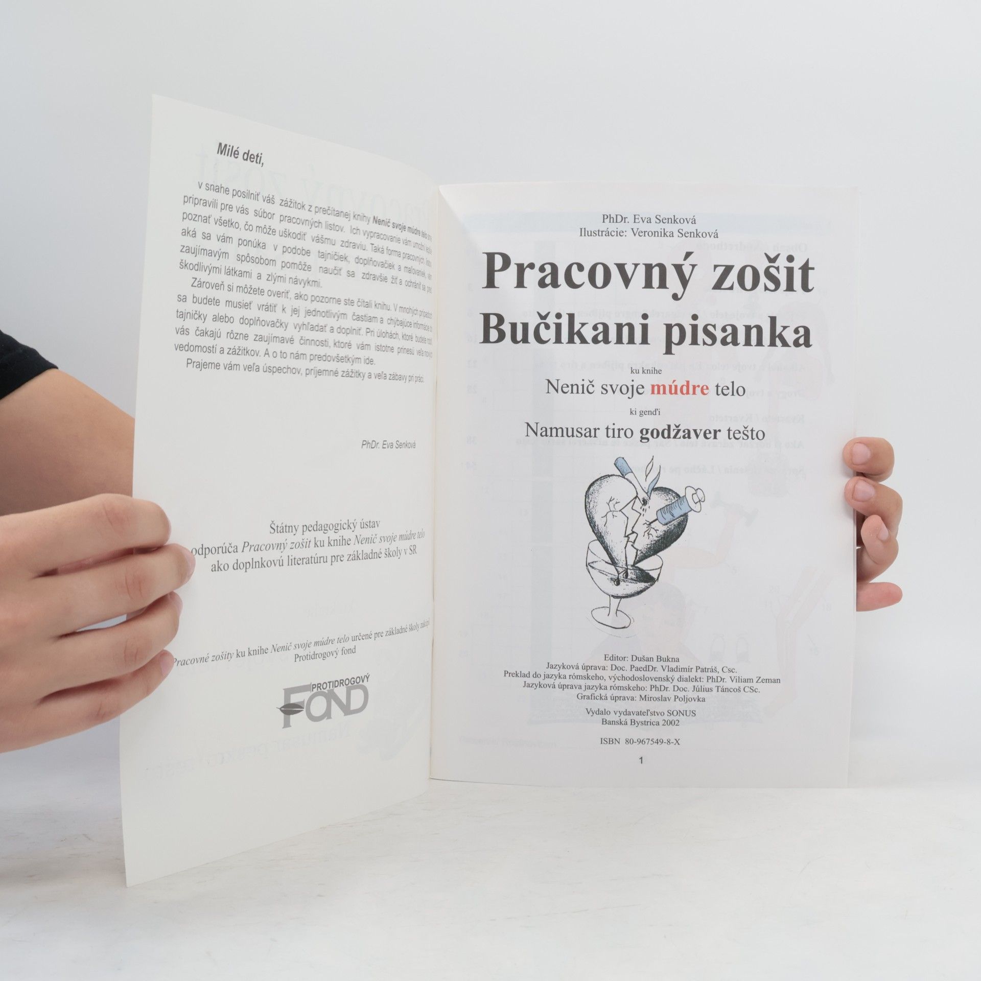 Eva Senková Pracovný zošit ku knihe Nenič svoje múdre telo / Bučikani pisanka ki gend'i Namusar tiro godžaver tešto
