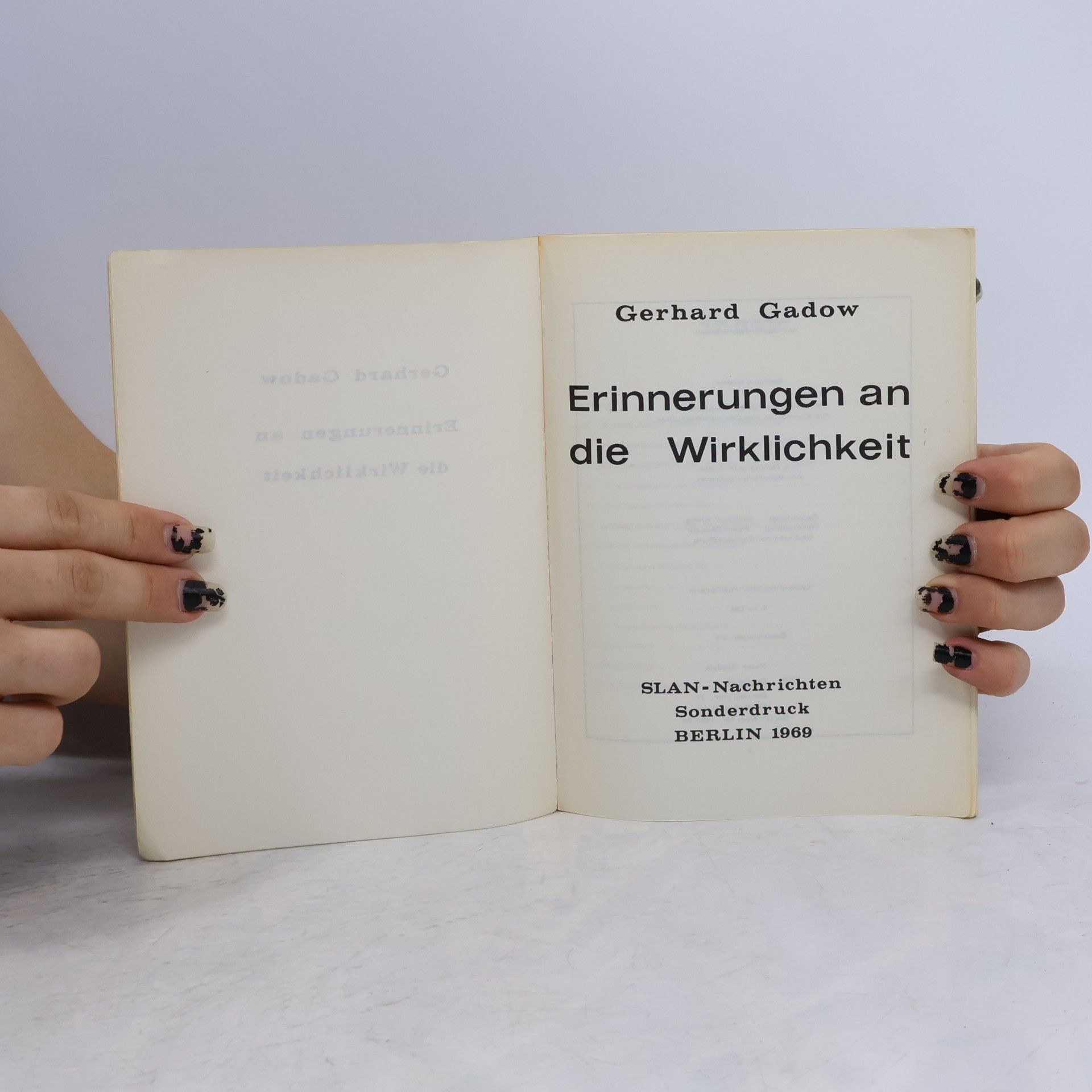 Gerhard Gadow Erinnerungen an die Wirklichkeit
