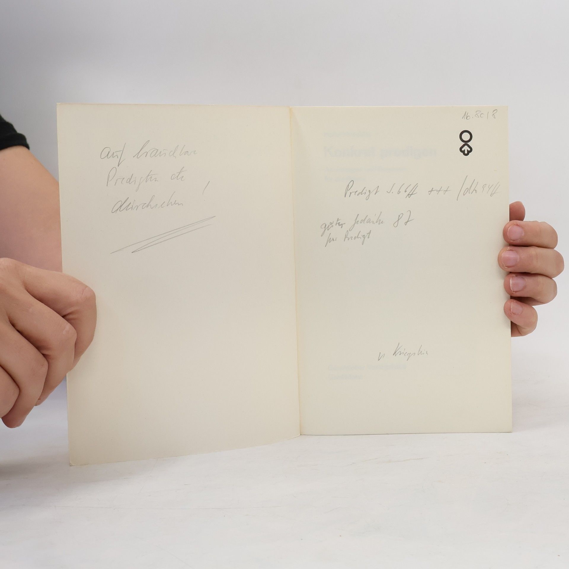 Horst Hirschler Konkret predigen