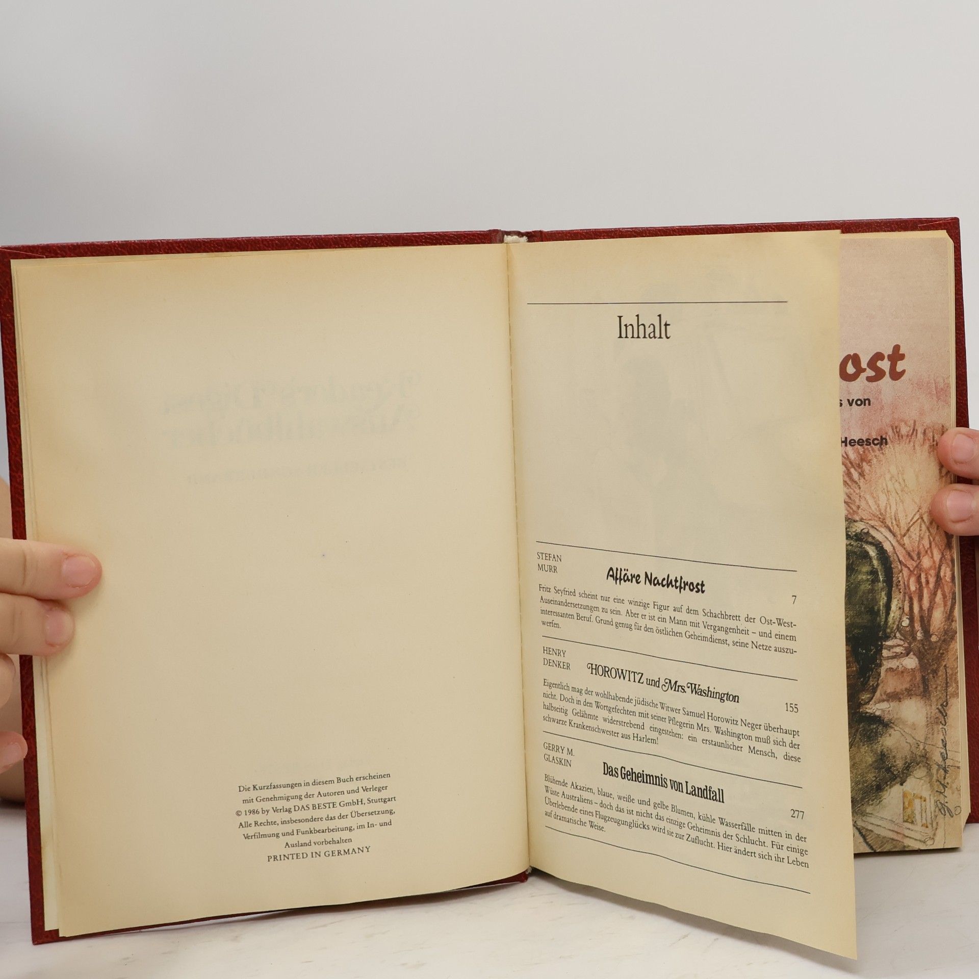 Bernhard Horstmann Reader's Digest Auswahlbücher: Affäre Nachtfrost. Horowitz und Mrs. Washington. Das Geheimnis von Landfall