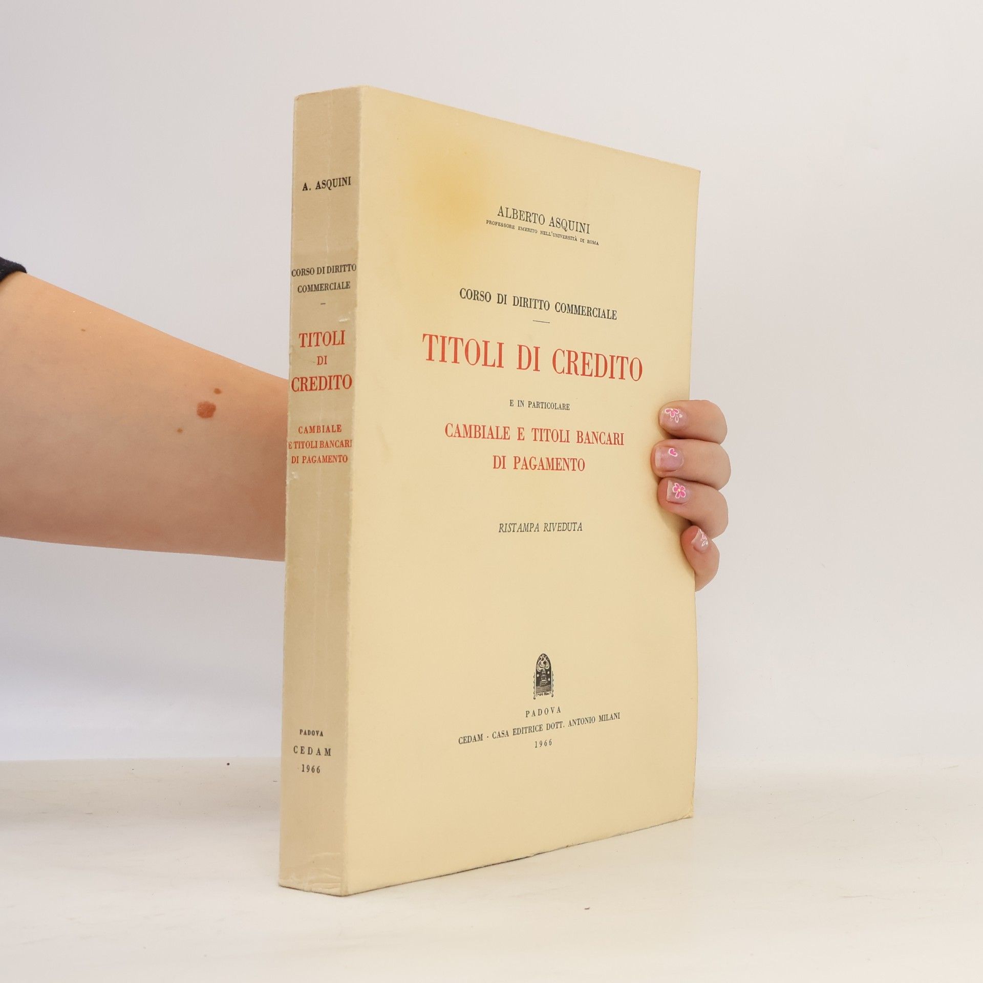 Alberto Asquini Titoli di credito