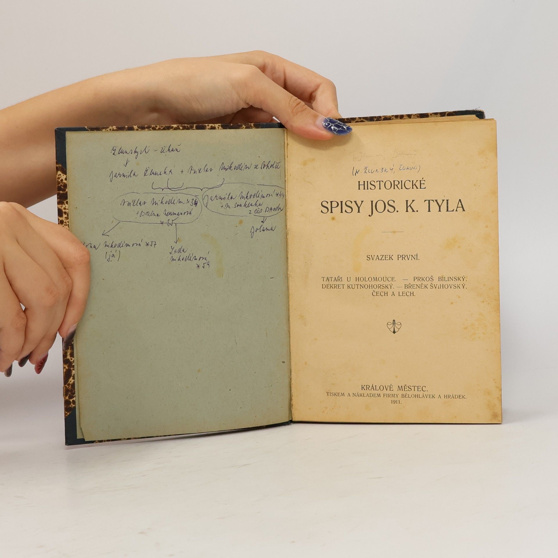 Josef Kajetán Tyl Historické spisy Jos. K. Tyla 1.