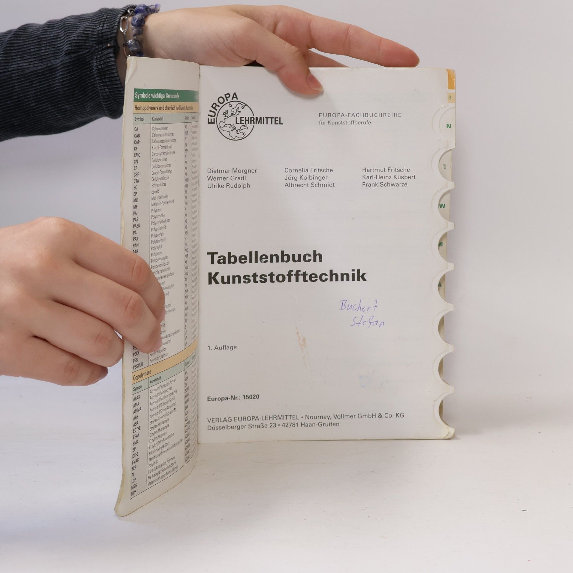 Hartmut Fritsche Tabellenbuch Kunststofftechnik