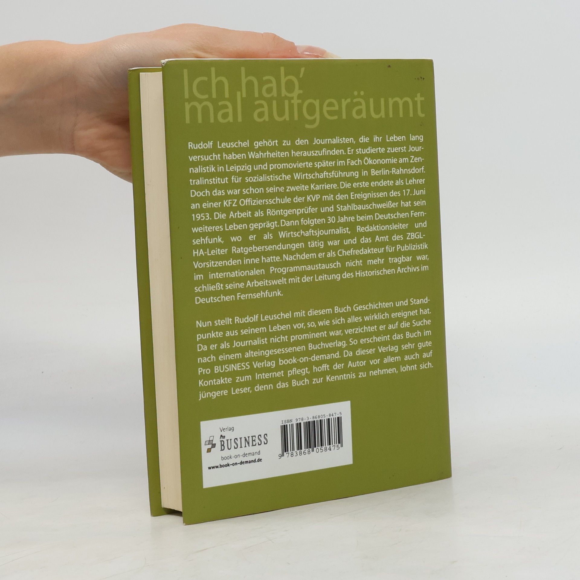 Rudolf Leuschel Ich hab' mal aufgeräumt