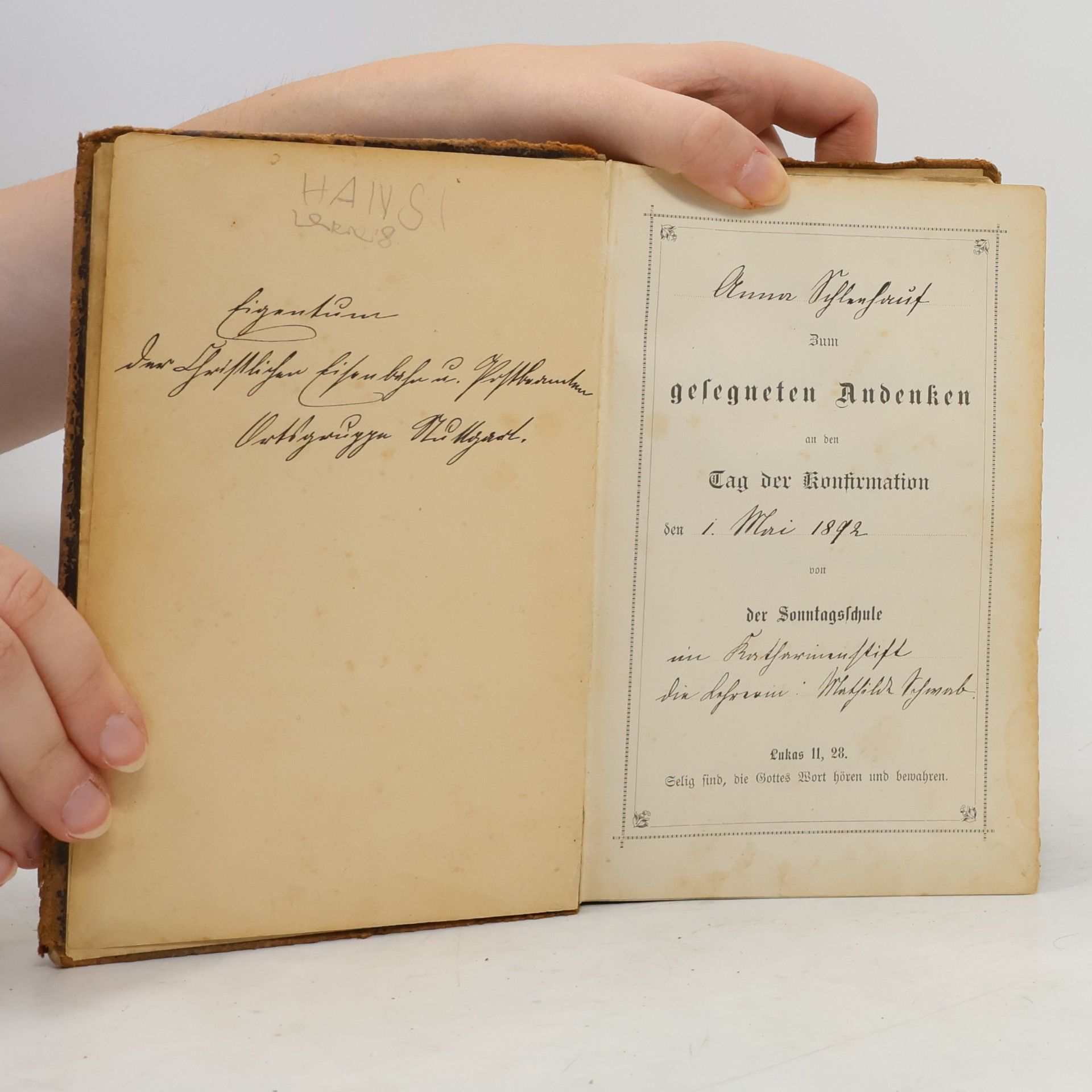 Martin Luther Die heilige Schrift. Zum gesegneten Andenken an den Tag der Konfirmation