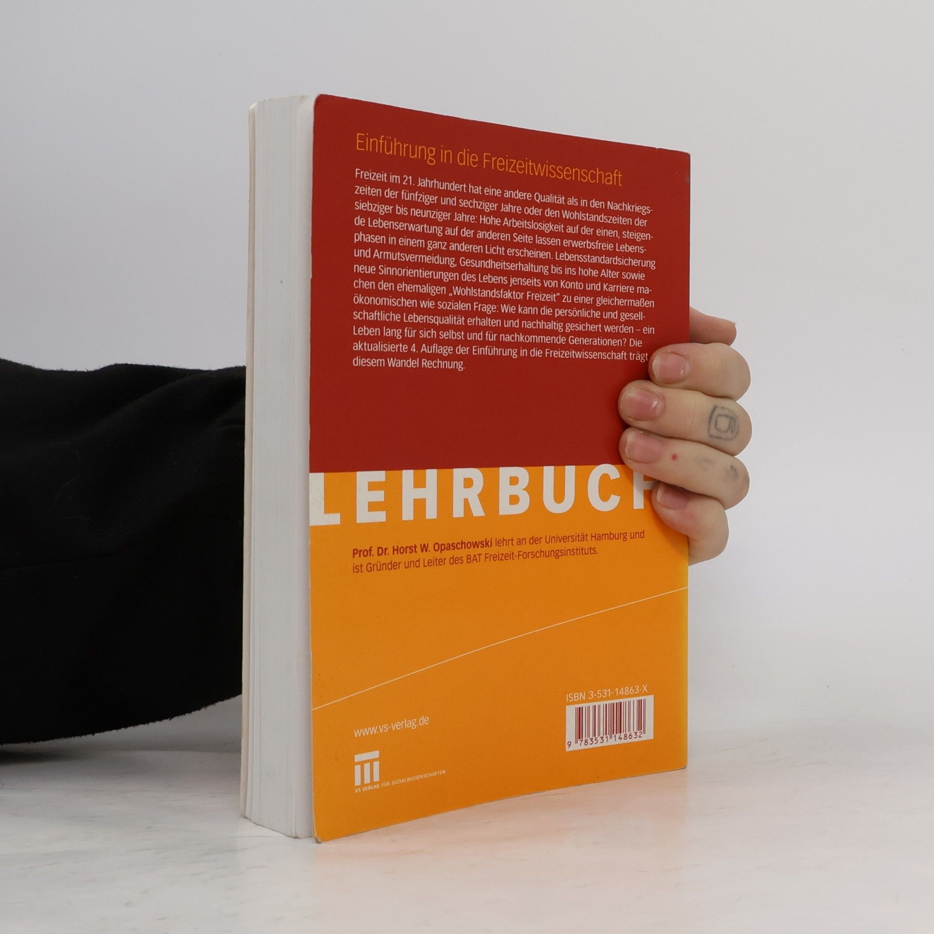 Horst W. Opaschowski Einführung in die Freizeitwissenschaft - 4., überarbeitete und aktualisierte Auflage