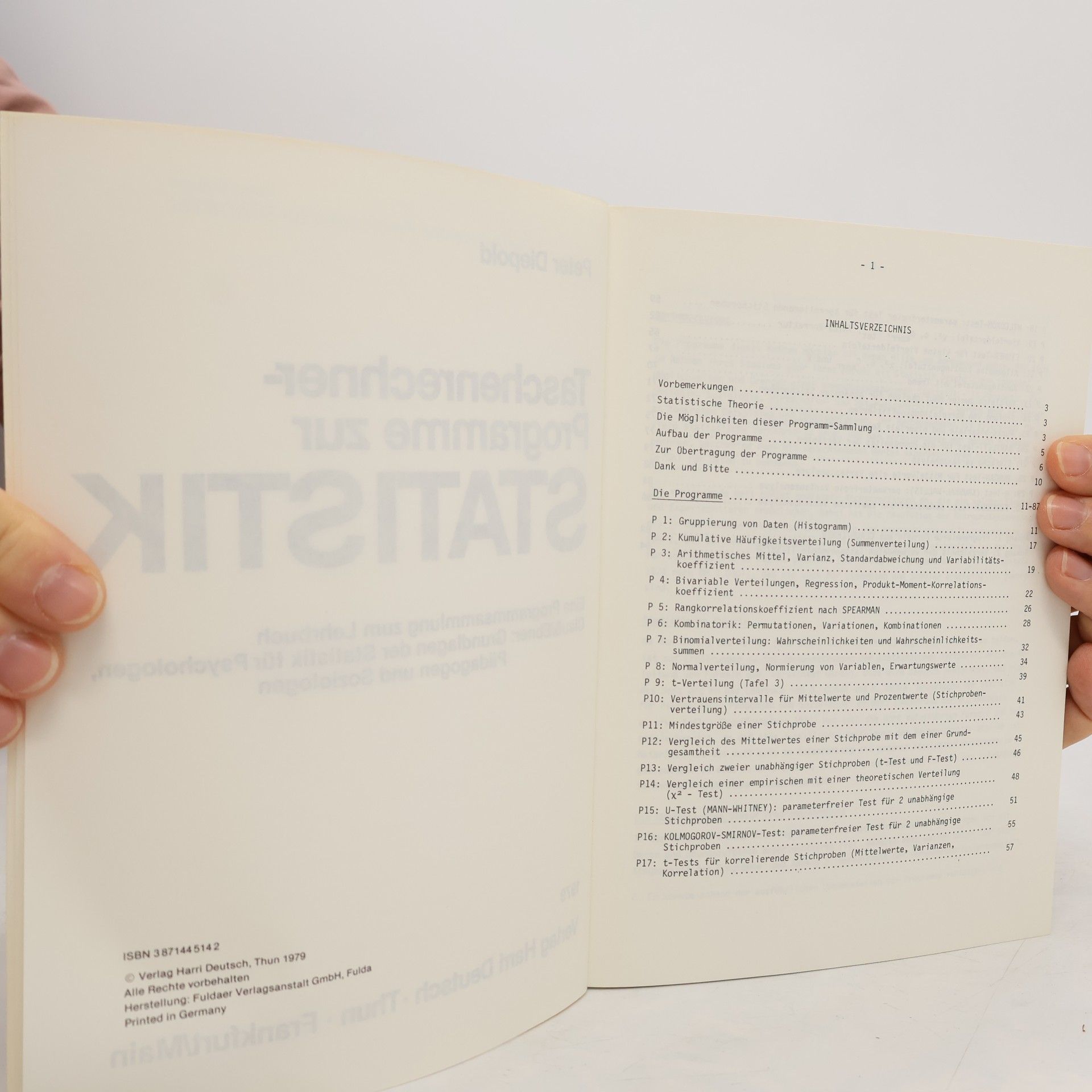 Peter Diepold Taschenrechner-Programme zur Statistik