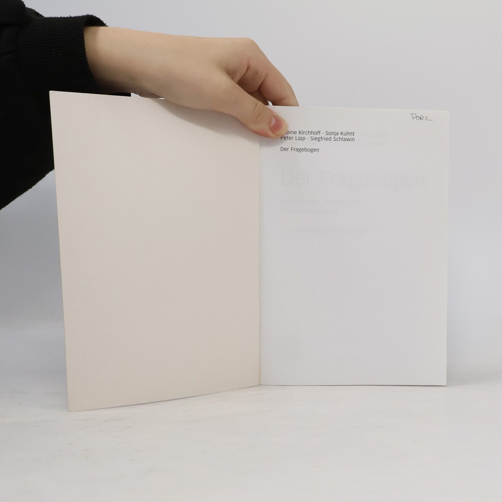 Sabine Kirchhoff Der Fragebogen - 3., überarbeitete Auflage