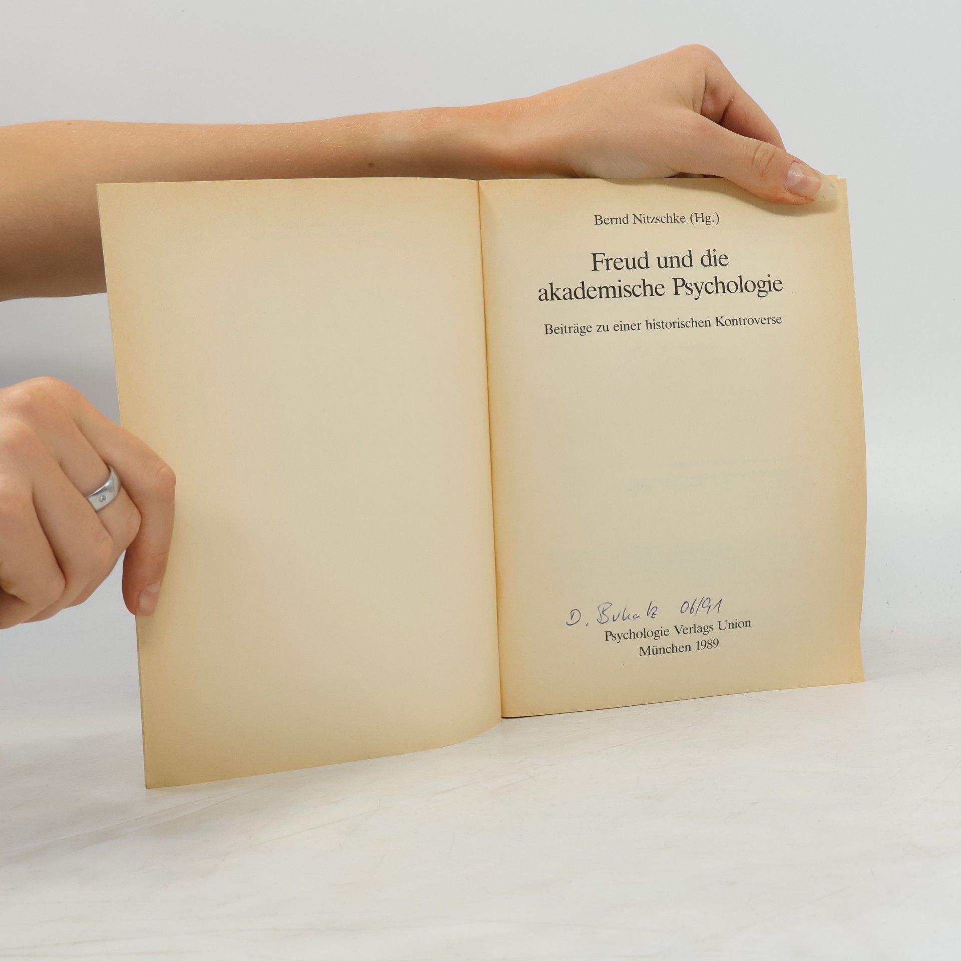Bernd Nitzschke Freud und die akademische Psychologie
