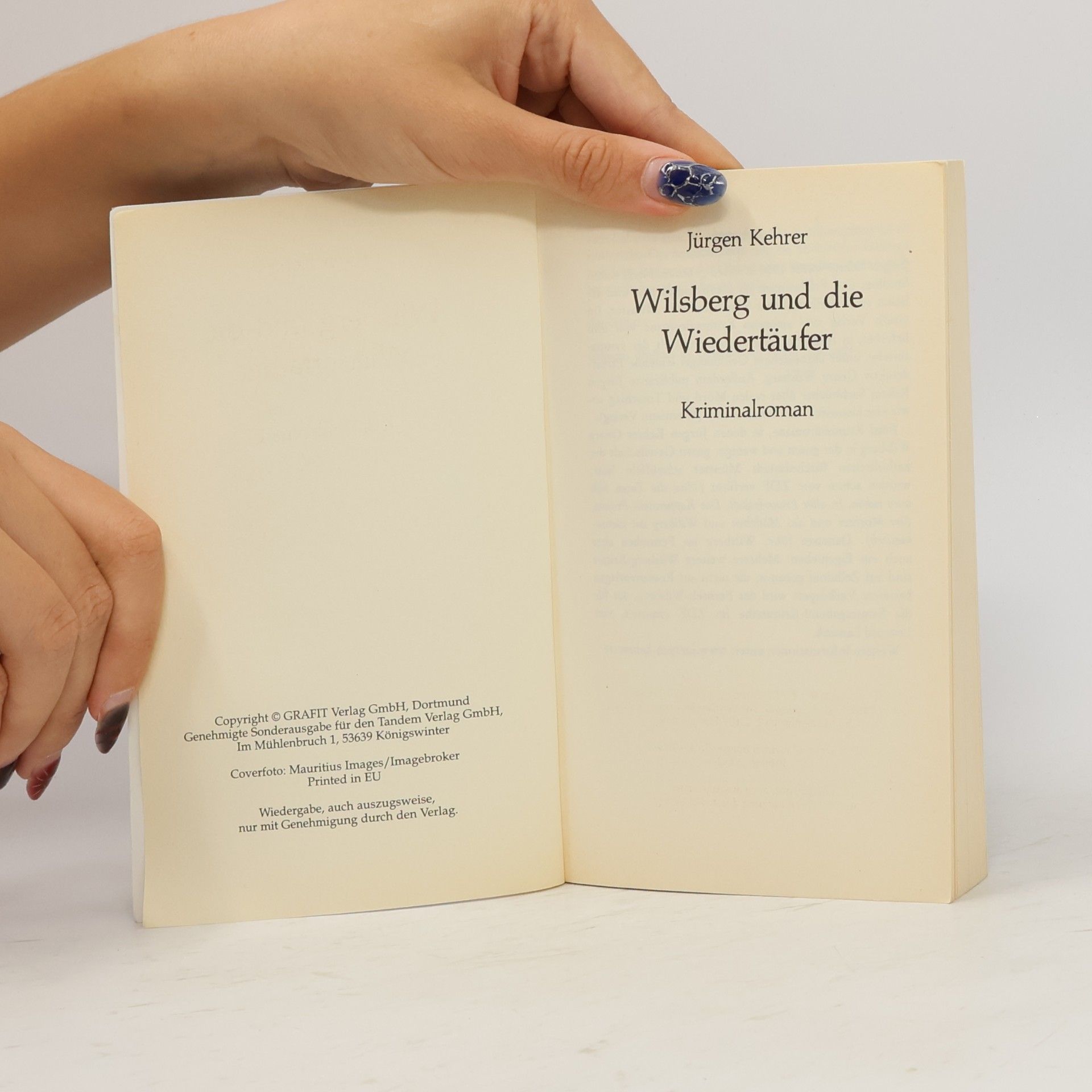 Jürgen Kehrer Wilsberg und die Wiedertäufer