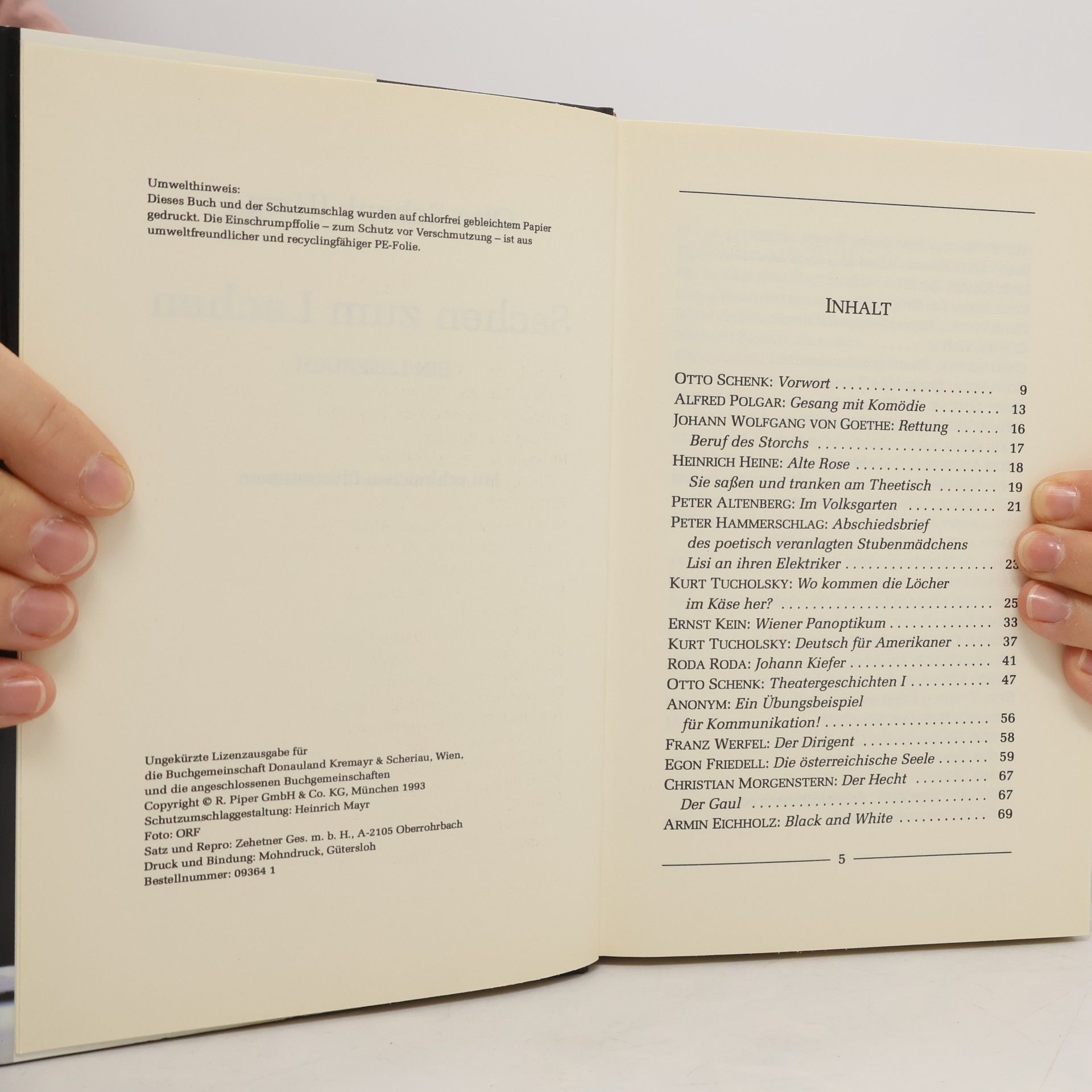 Otto Schenk Sachen zum Lachen