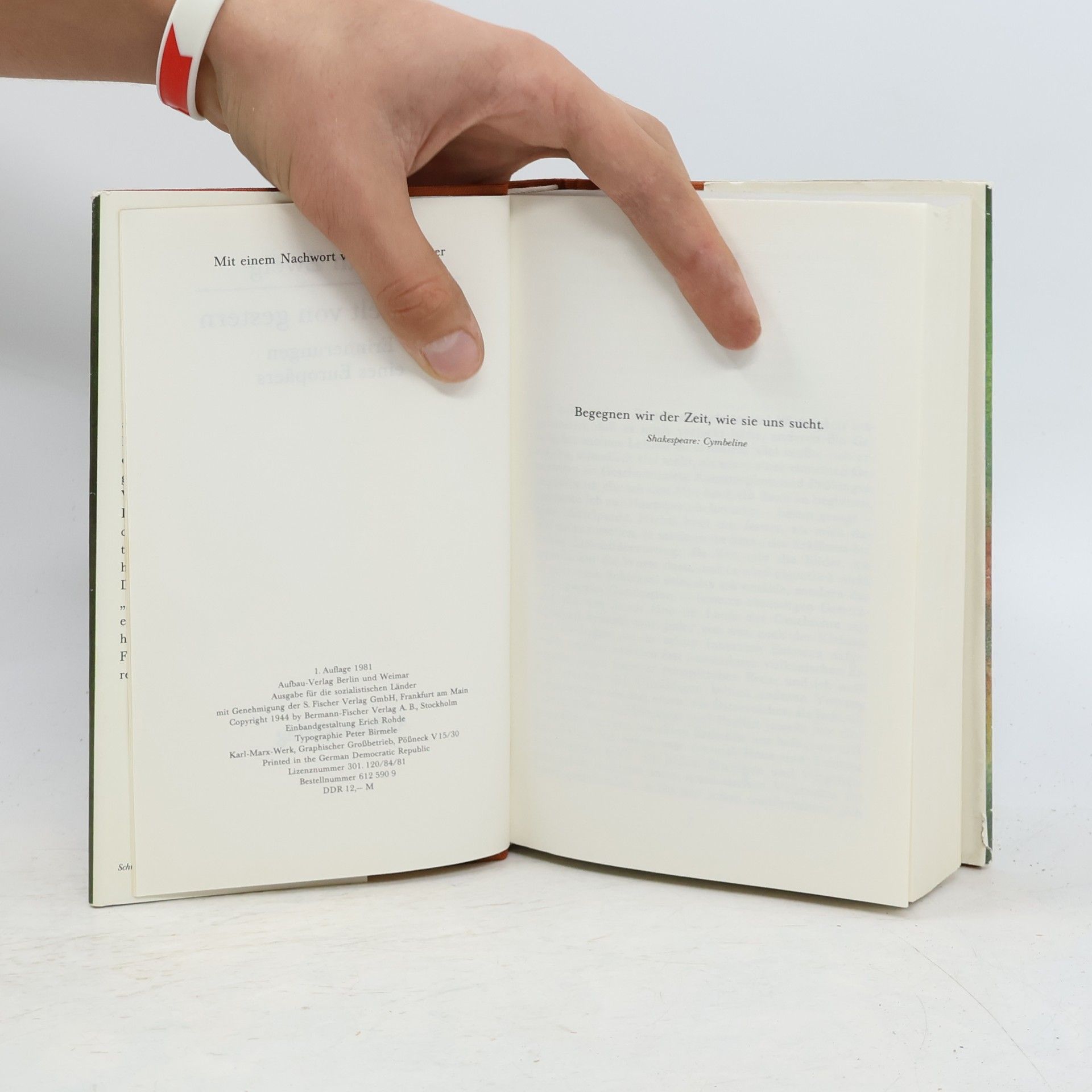 Stefan Zweig Die Welt von gestern