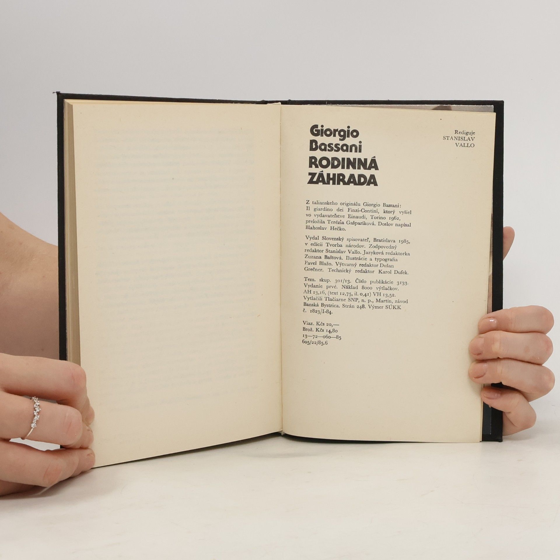 Giorgio Bassani Rodinná záhrada